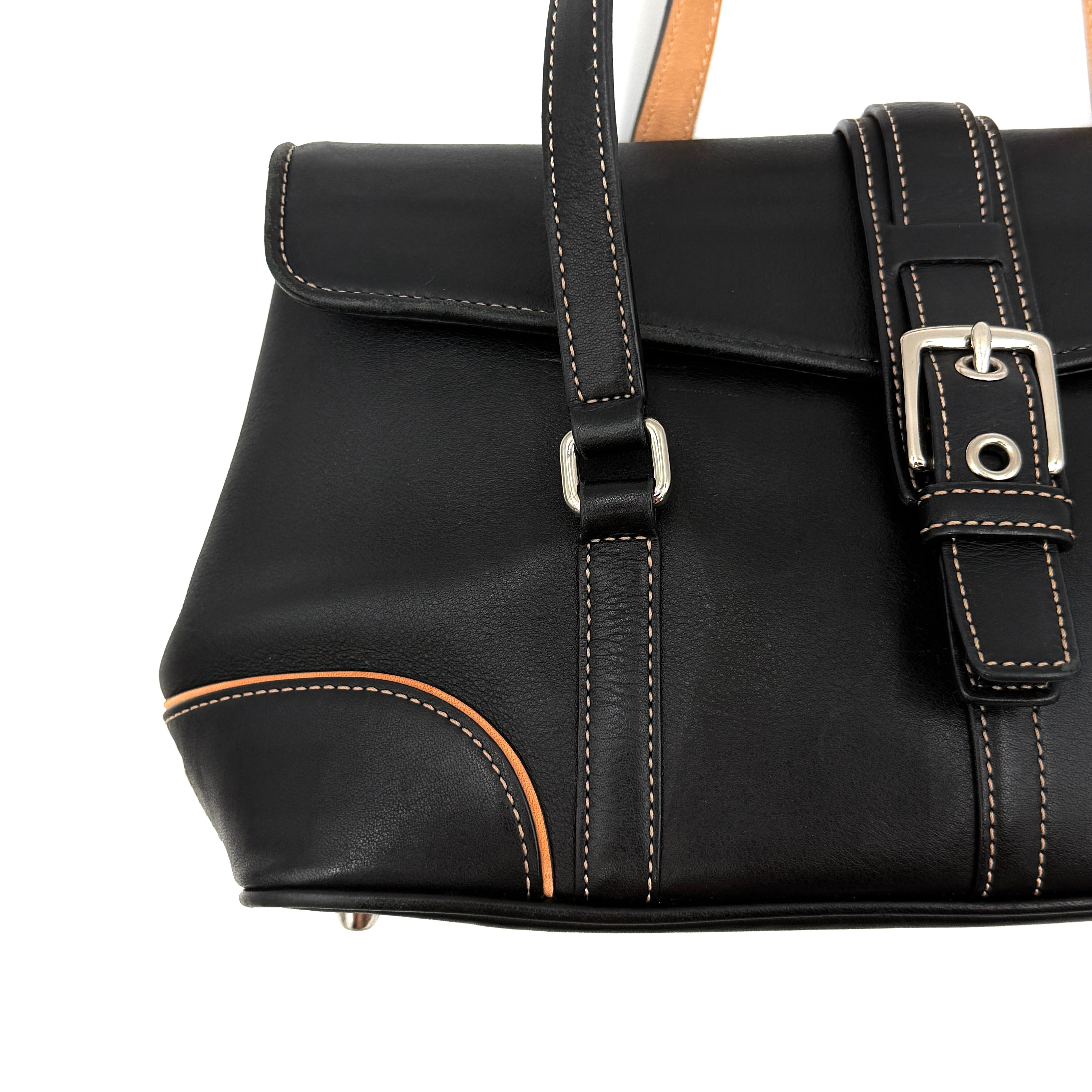 Coach Y2K Hampton Satchel Shoulder Bag Black
