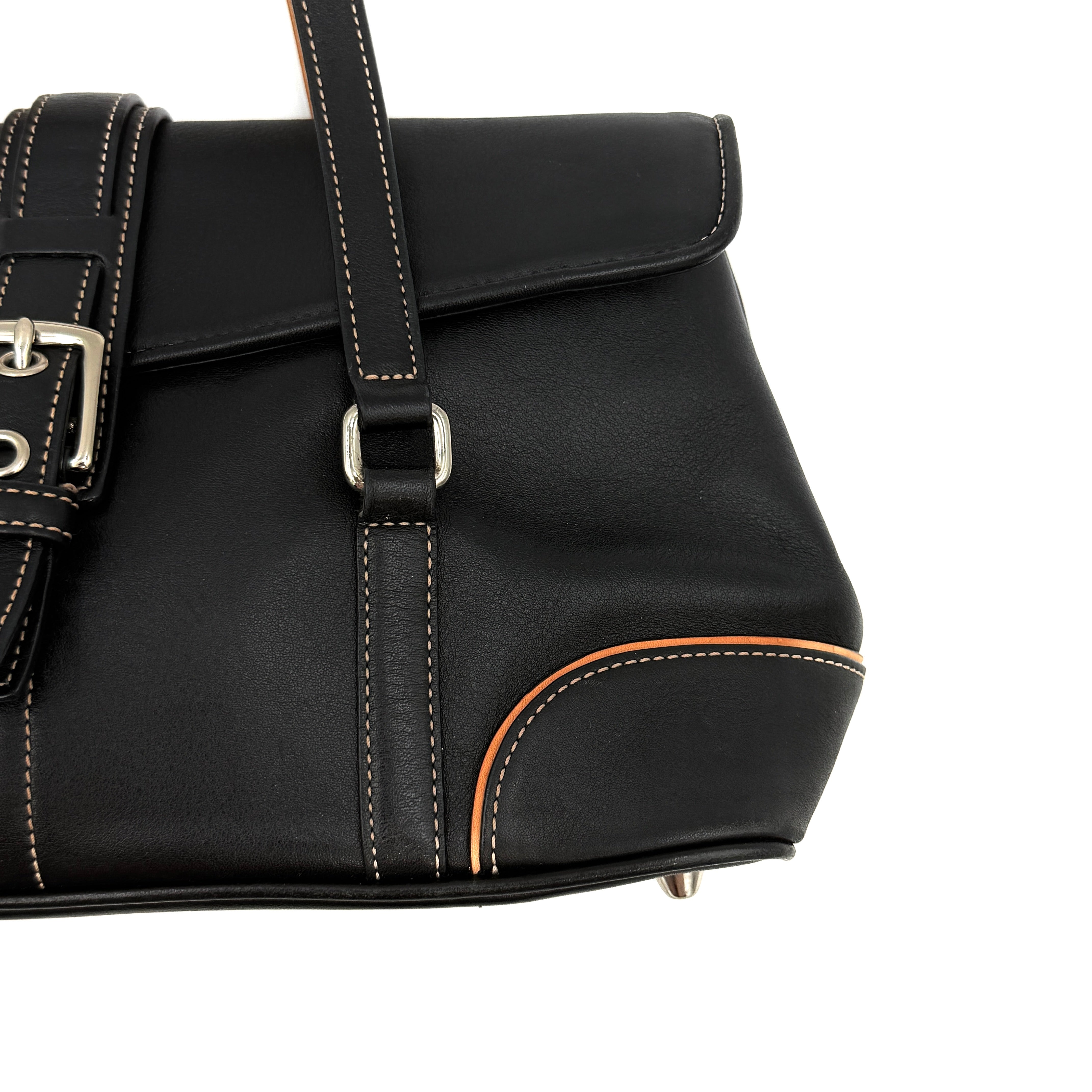 Coach Y2K Hampton Satchel Shoulder Bag Black