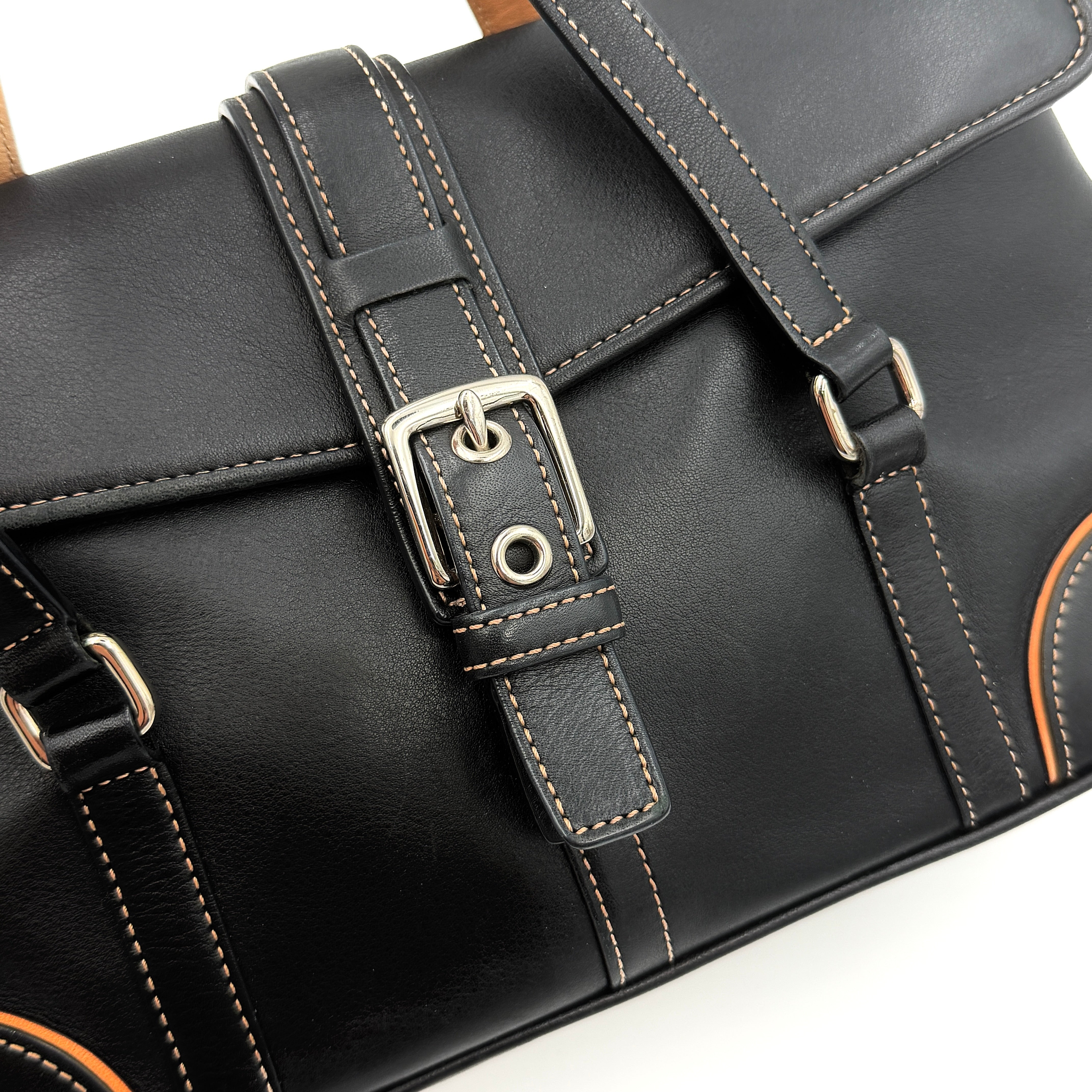 Coach Y2K Hampton Satchel Shoulder Bag Black