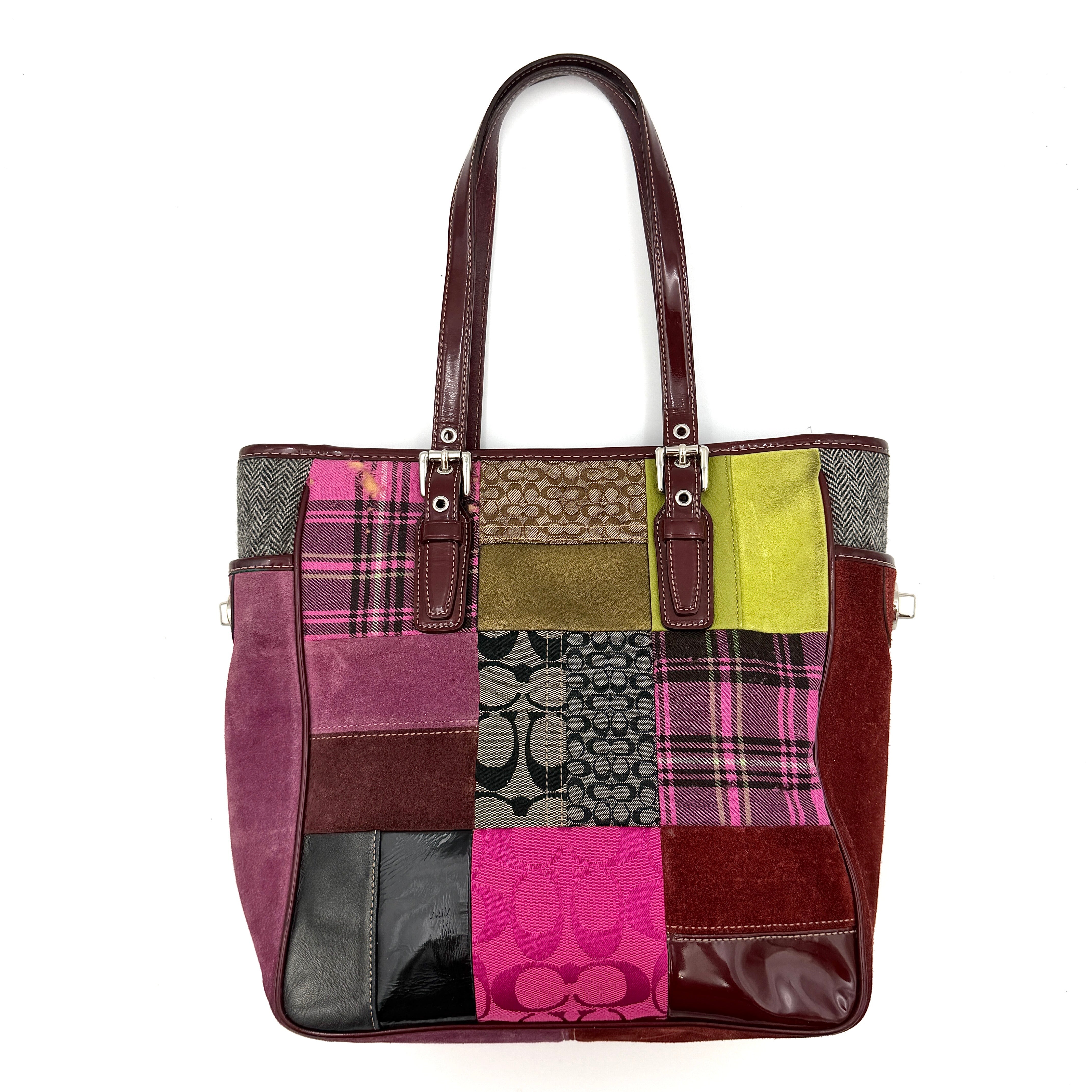 Coach Y2K Patchwork Tote Bag Multicolor
