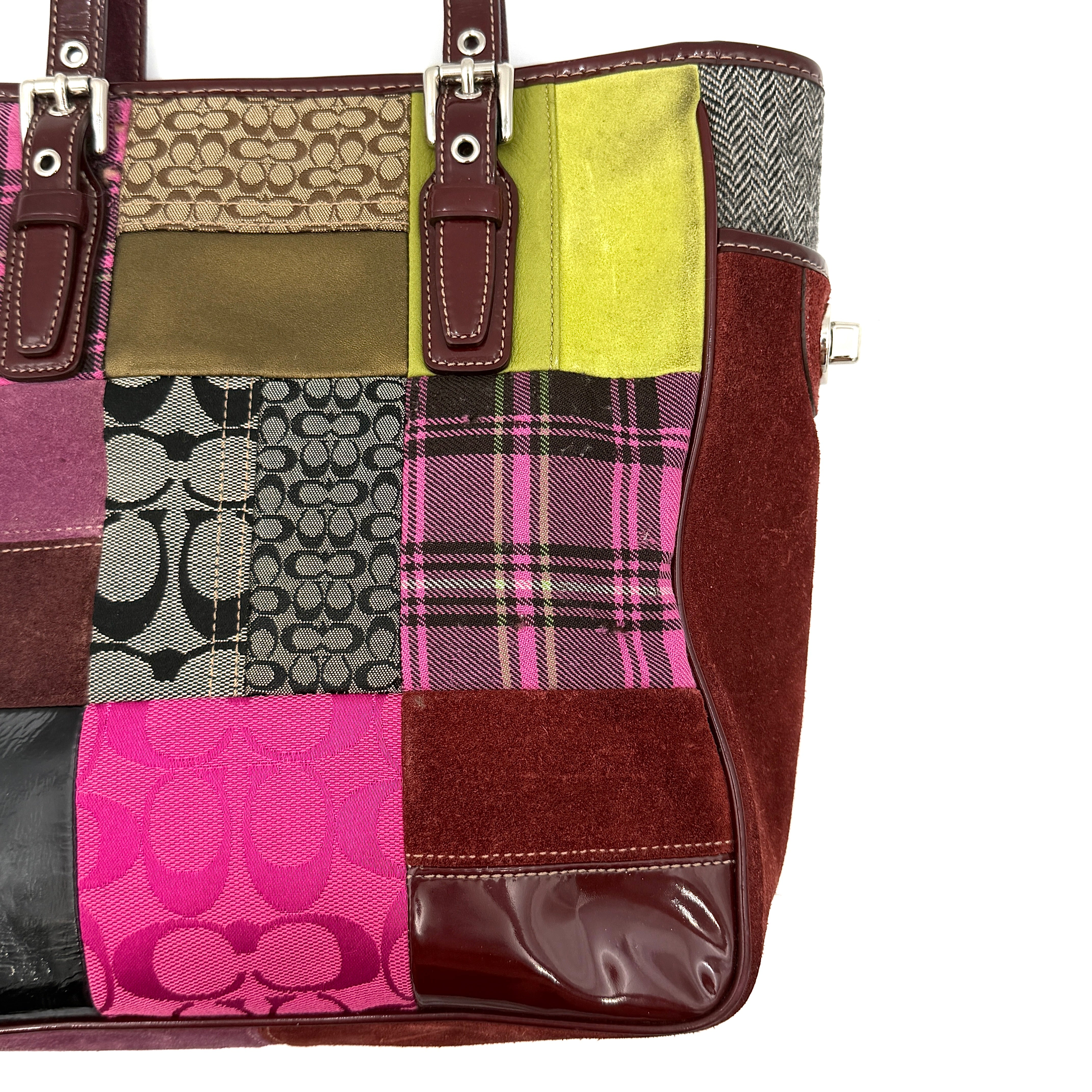 Coach Y2K Patchwork Tote Bag Multicolor