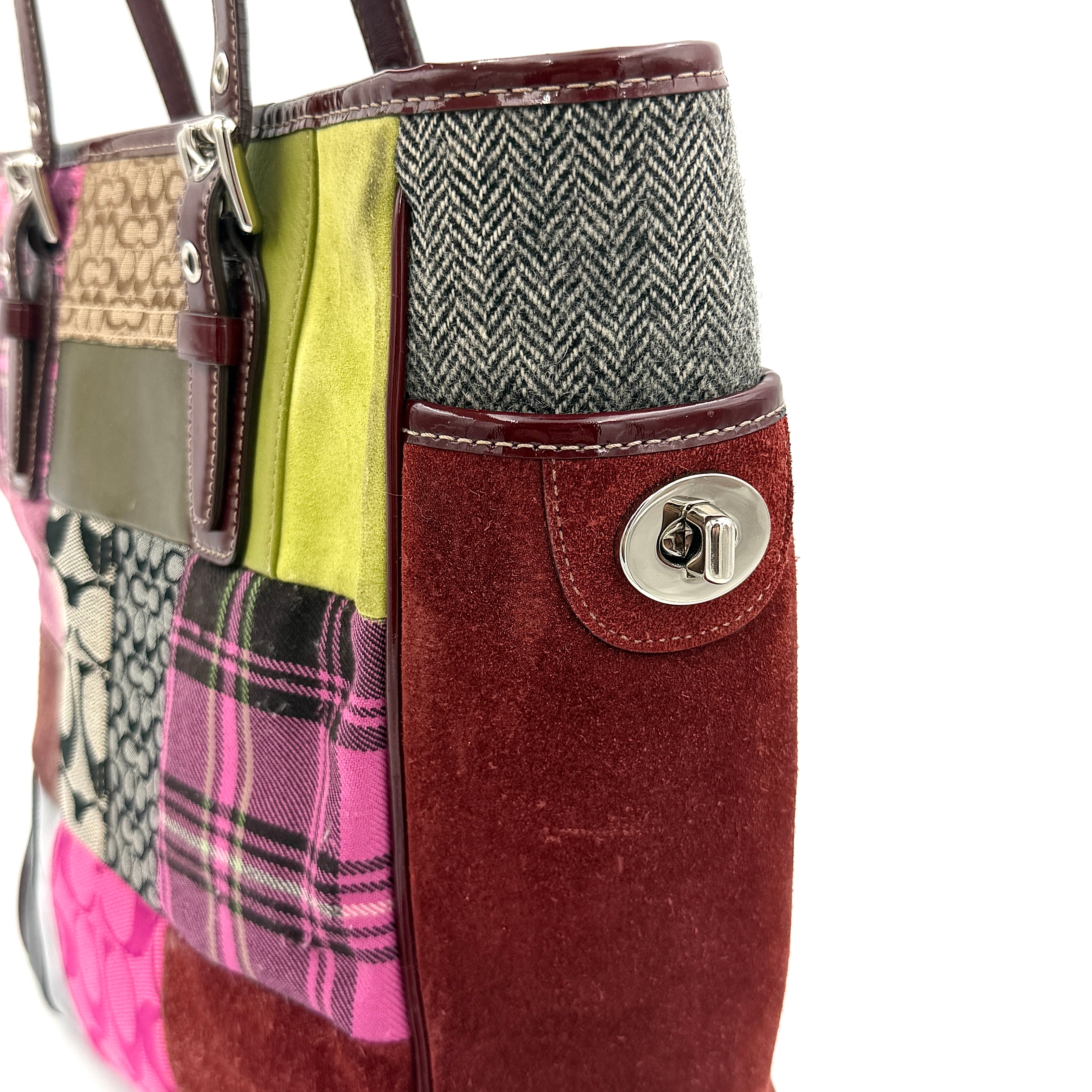 Coach Y2K Patchwork Tote Bag Multicolor