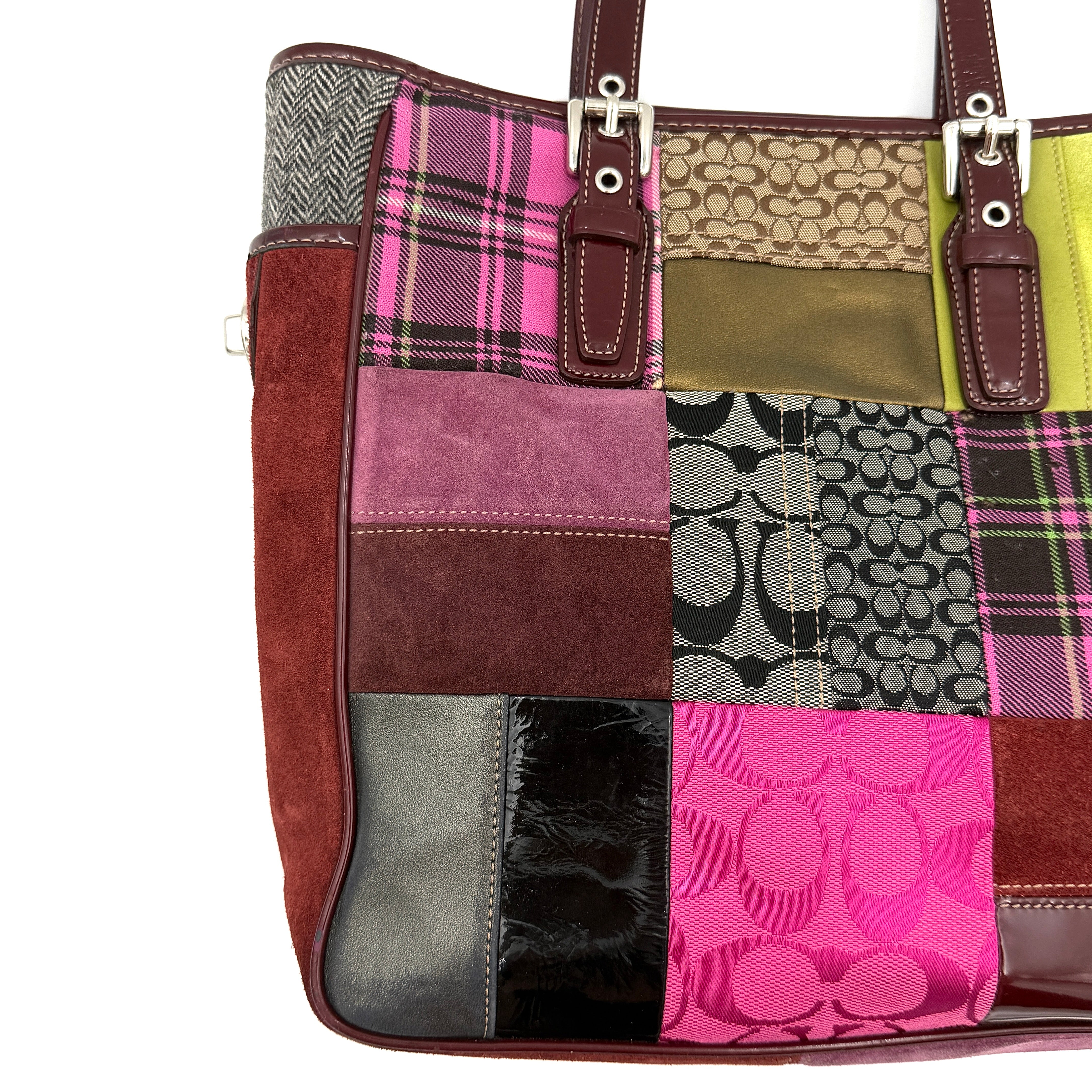 Coach Y2K Patchwork Tote Bag Multicolor