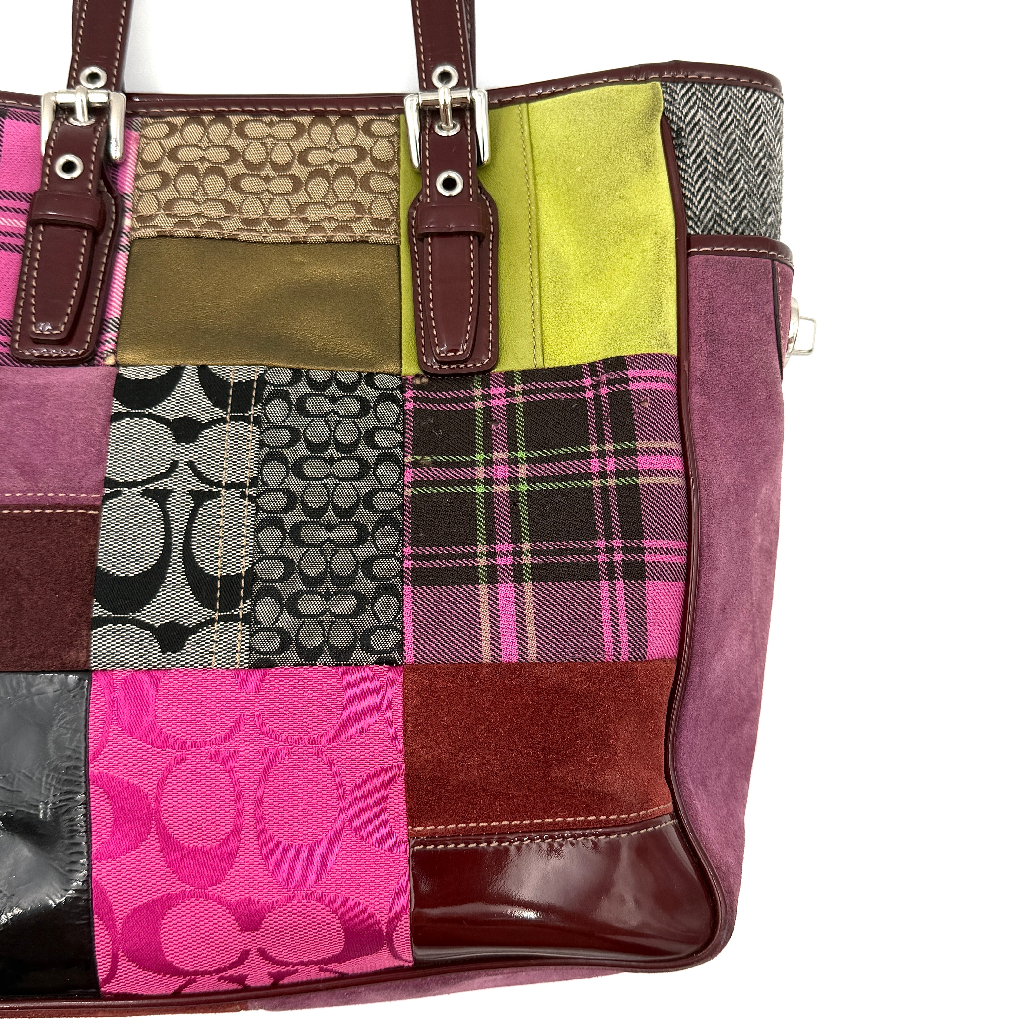 Coach Y2K Patchwork Tote Bag Multicolor