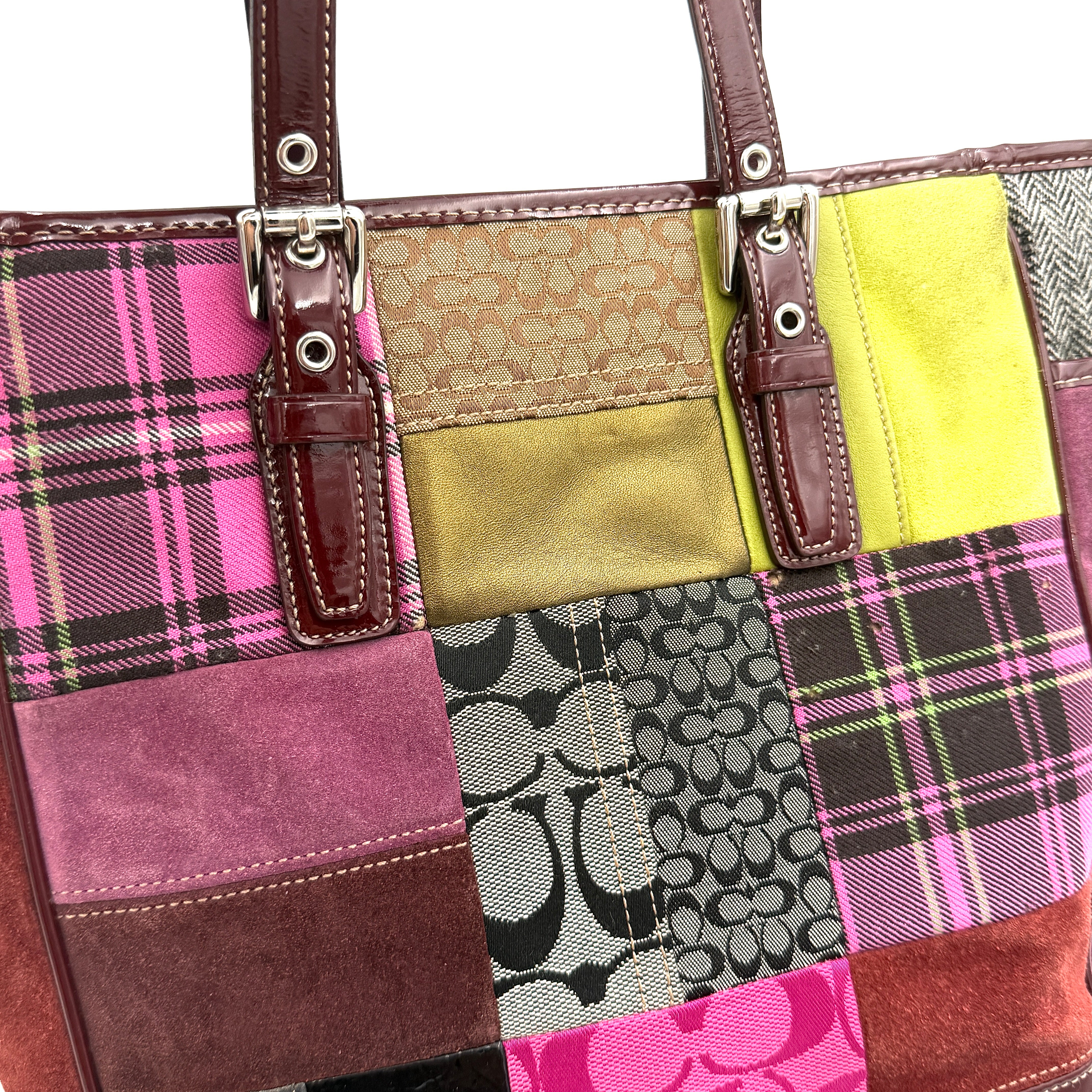Coach Y2K Patchwork Tote Bag Multicolor