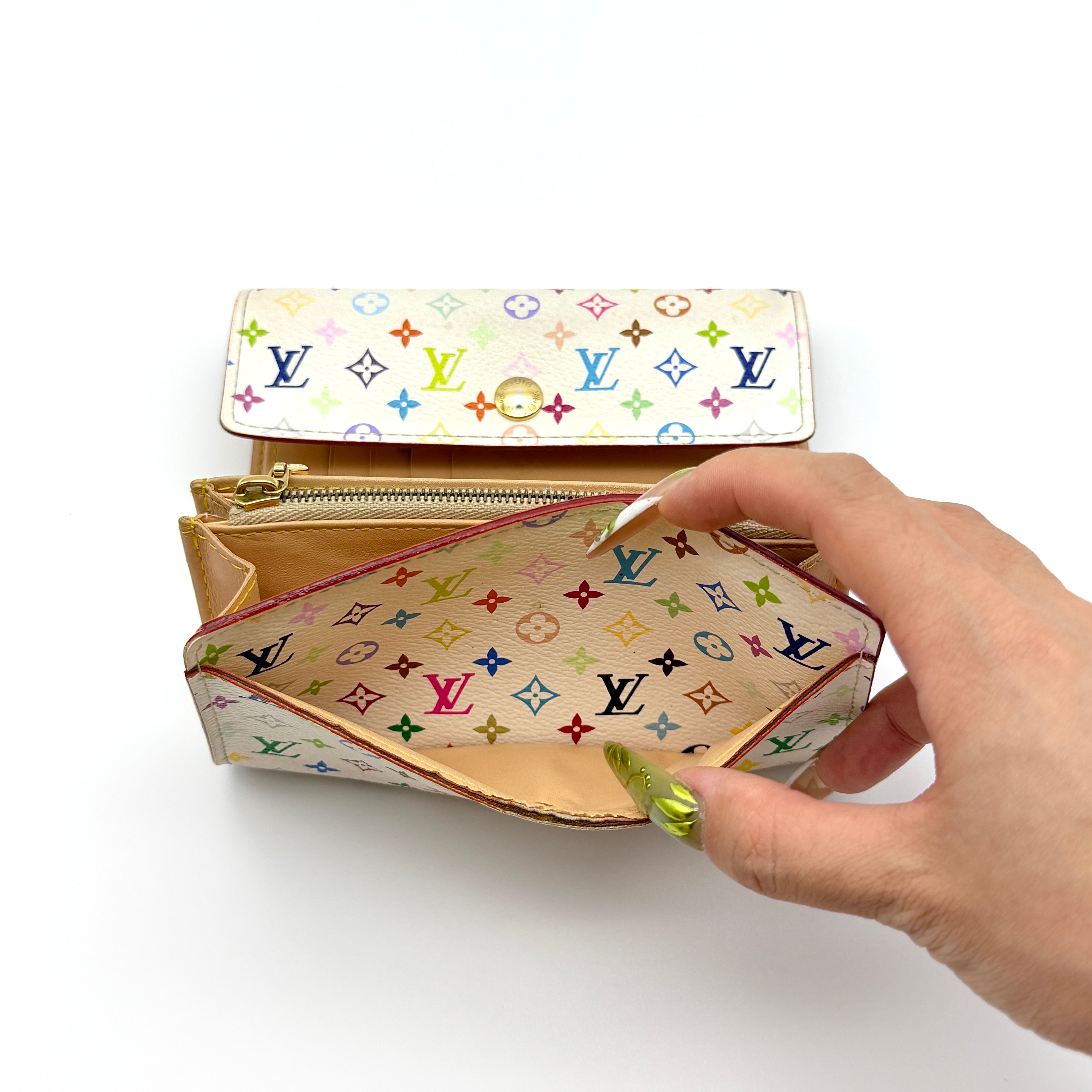 Louis Vuitton x Murakami Sarah Wallet White