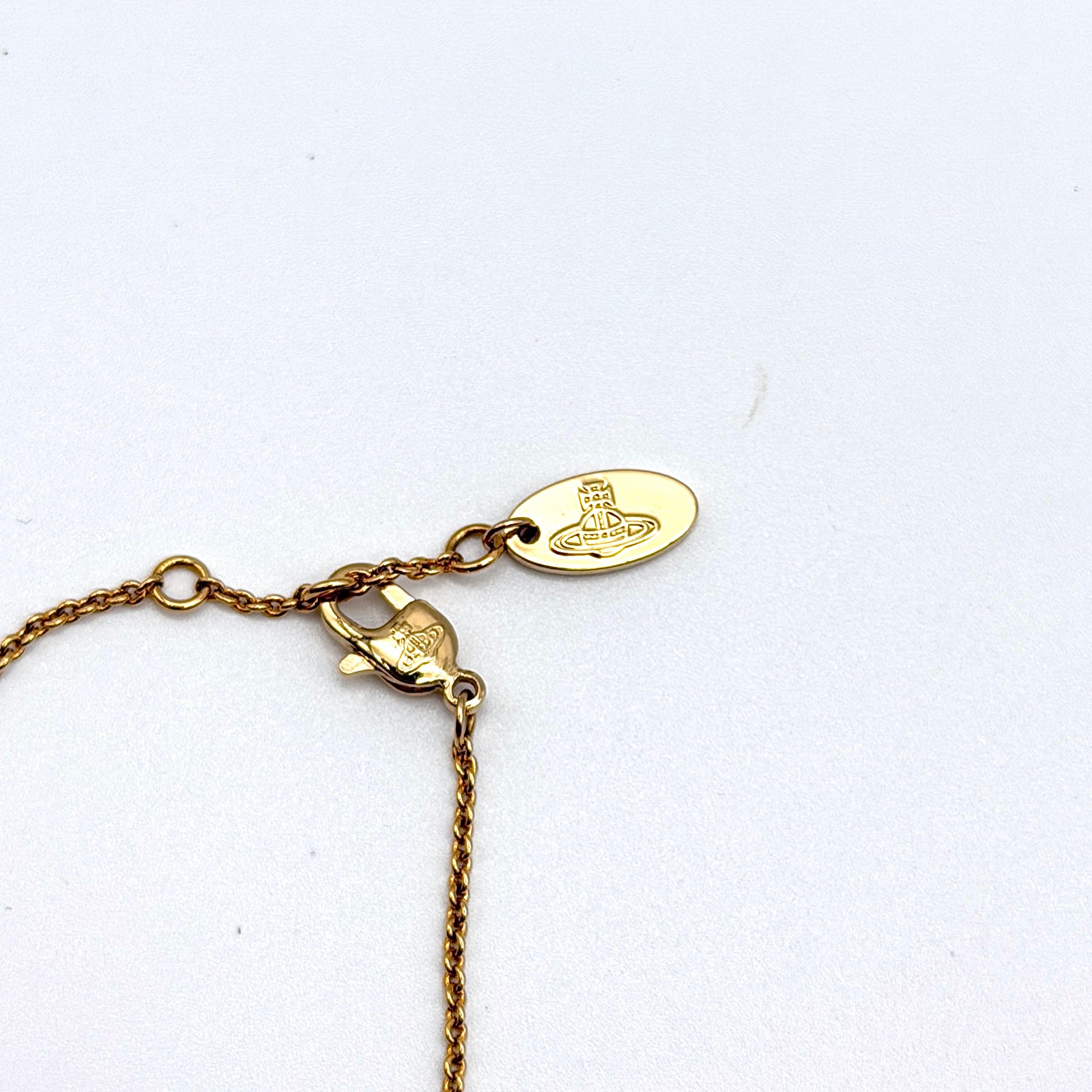 Vivienne Westwood Rhinestone Orb Bracelet Gold