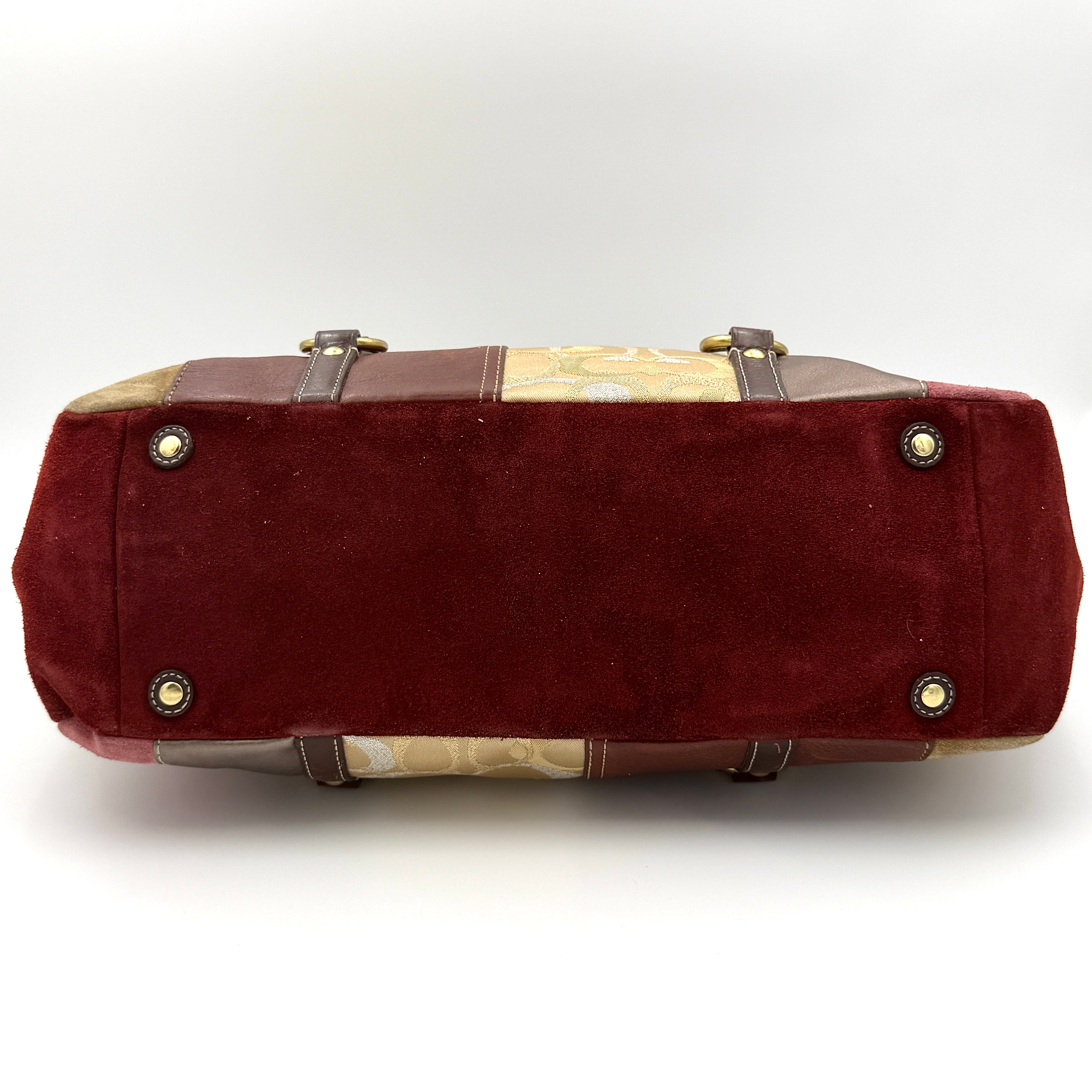 Coach Y2K Holiday Patchwork Tote Bag Multicolor