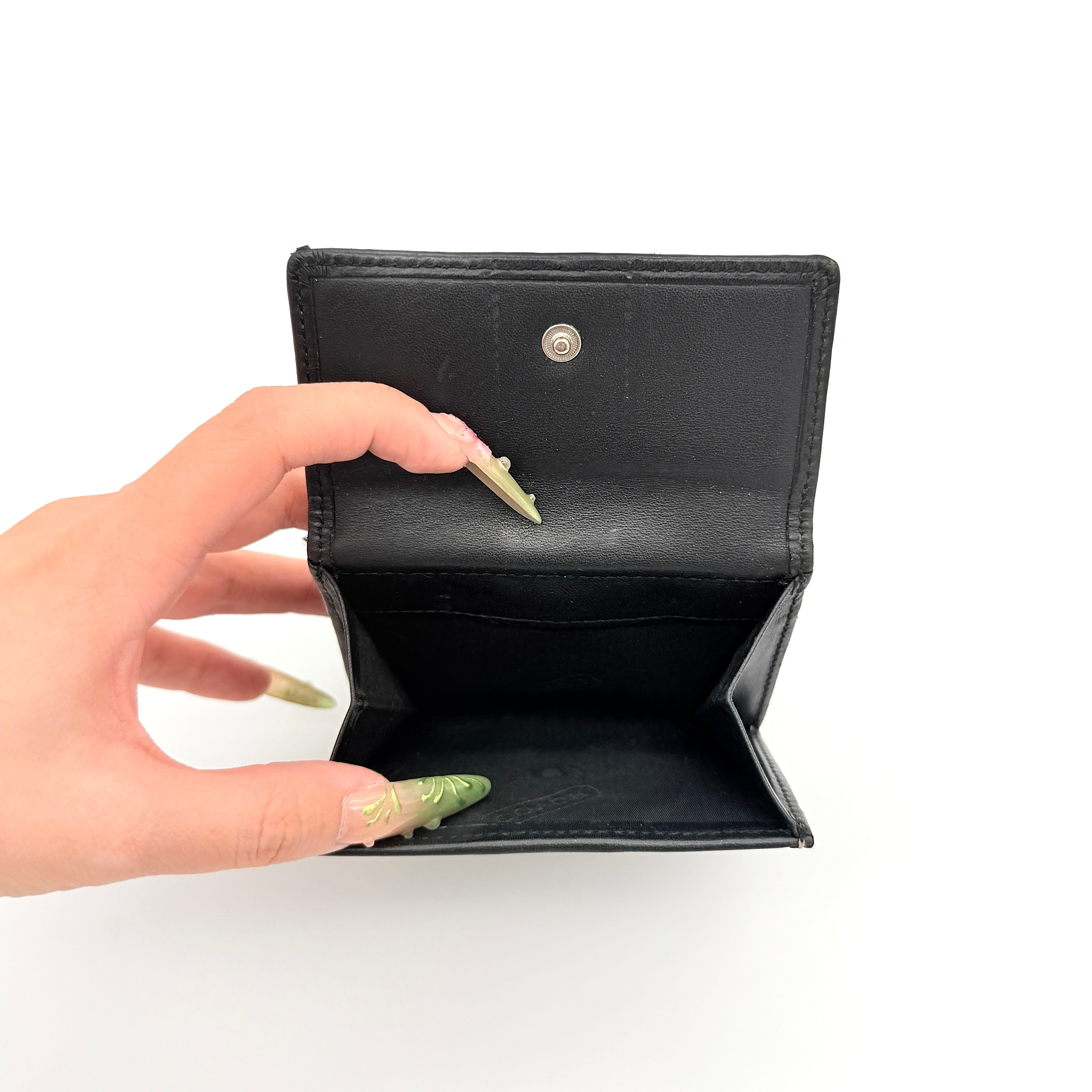 Coach Signature Stripe Wallet Black/Grey