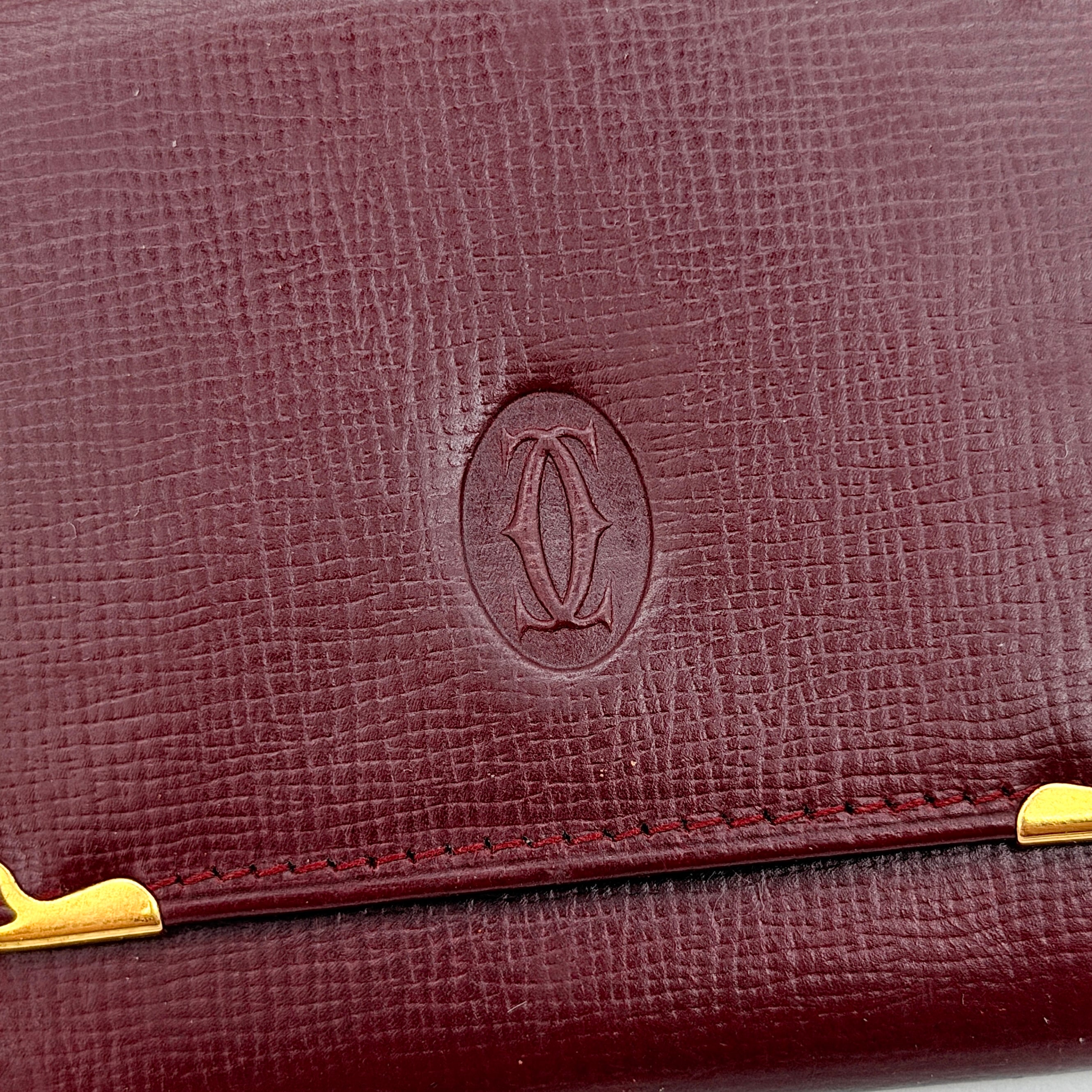 Cartier Must de Cartier Coin Purse Burgundy