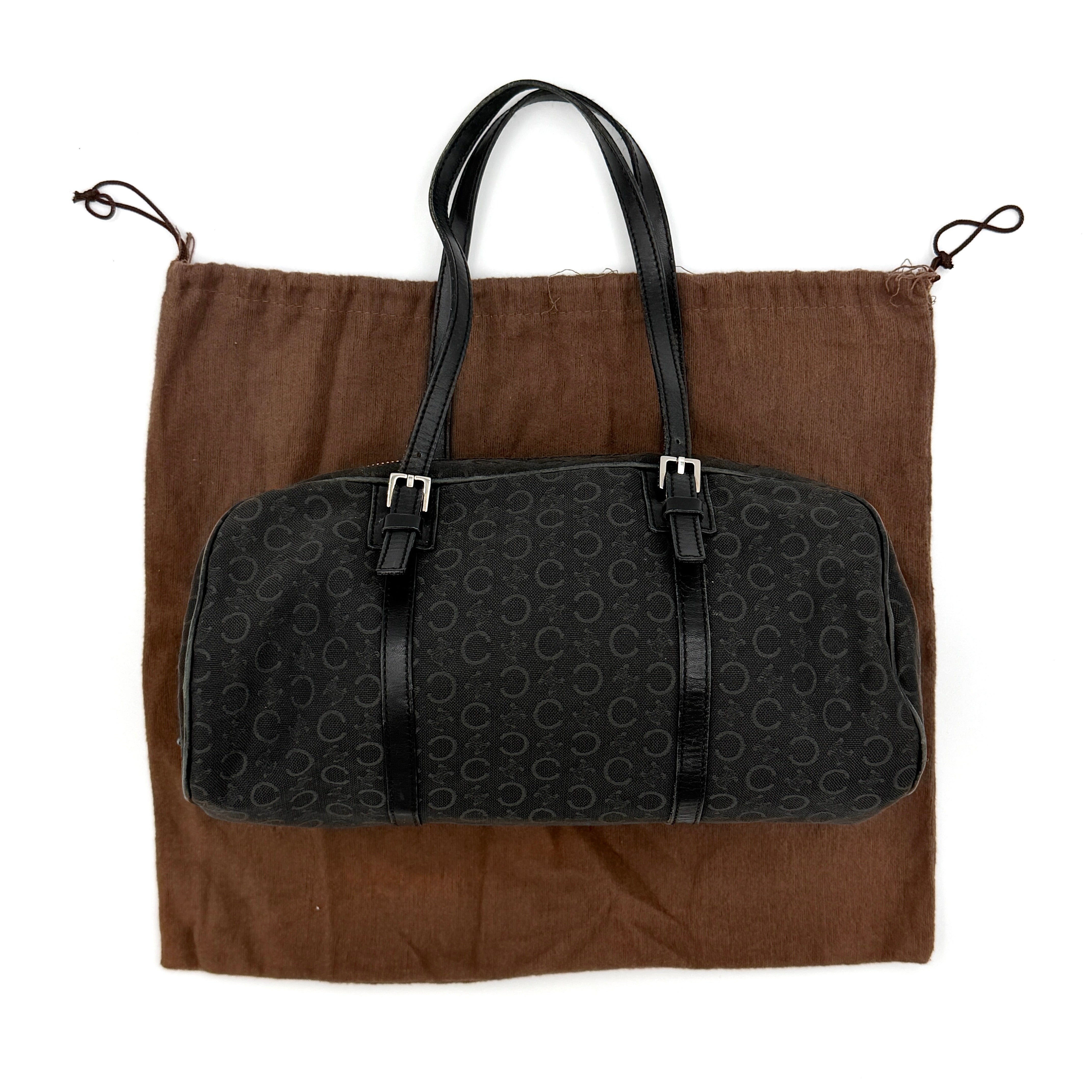 Celine C Macadam Shoulder Bag Black