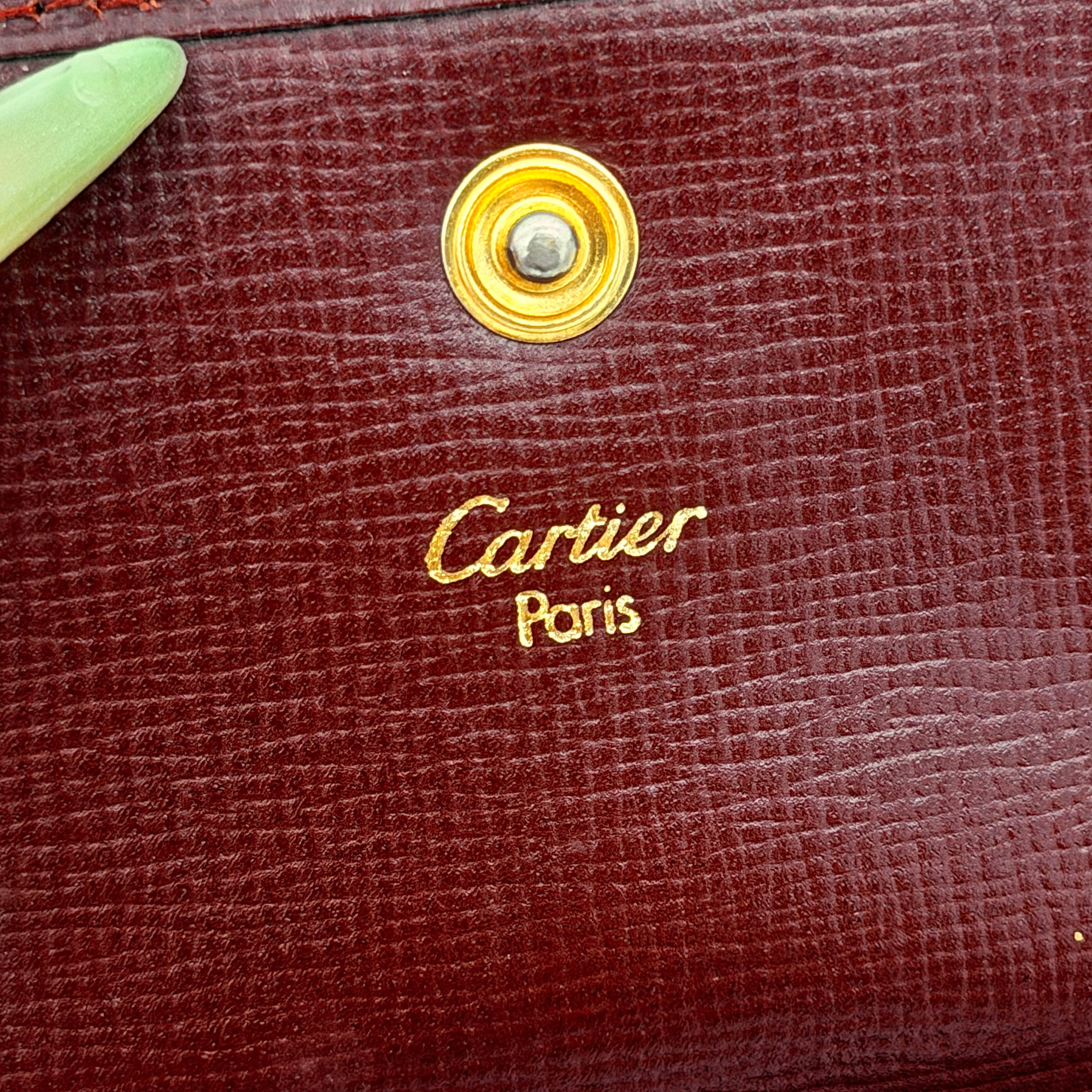 Cartier Must de Cartier Coin Purse Burgundy