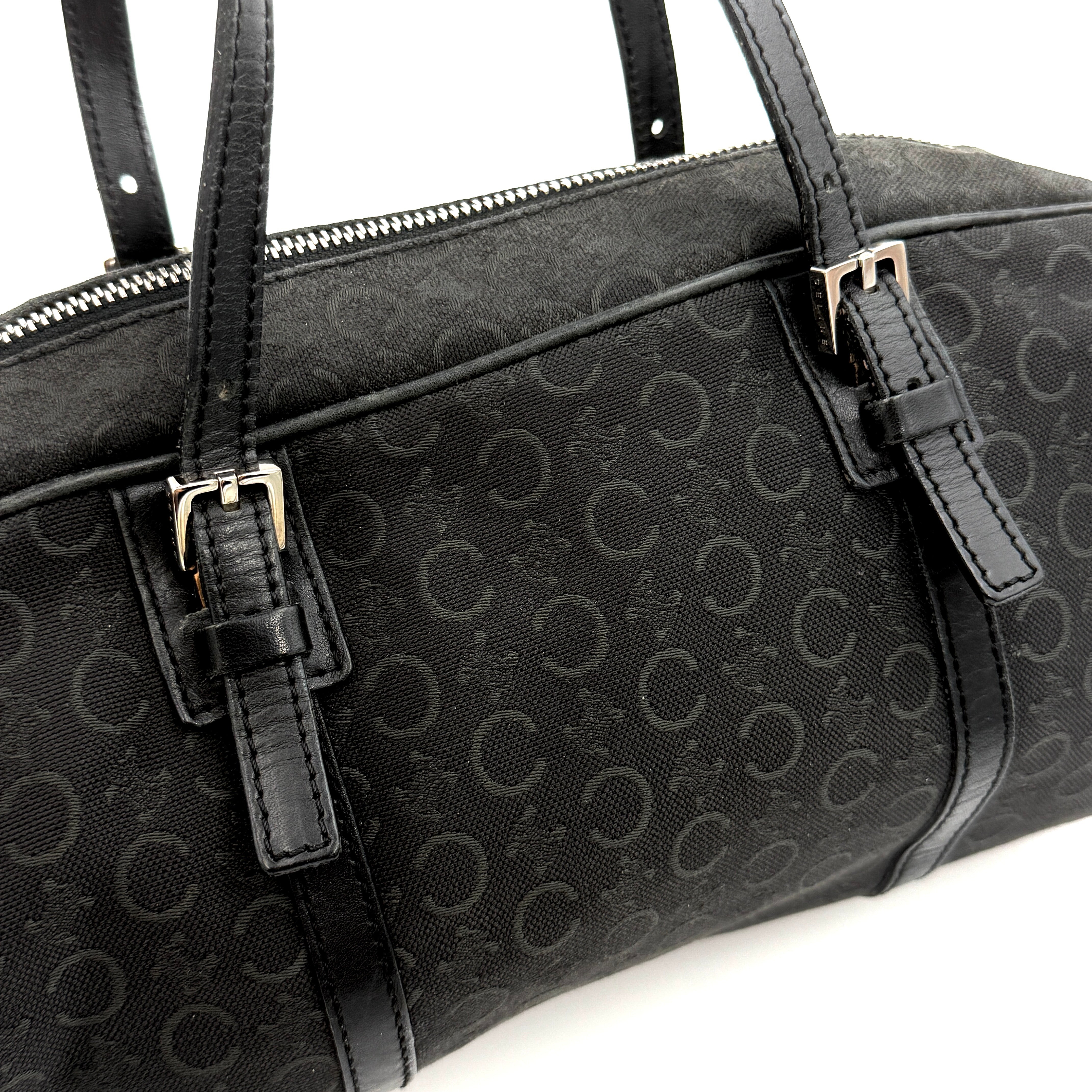 Celine C Macadam Shoulder Bag Black