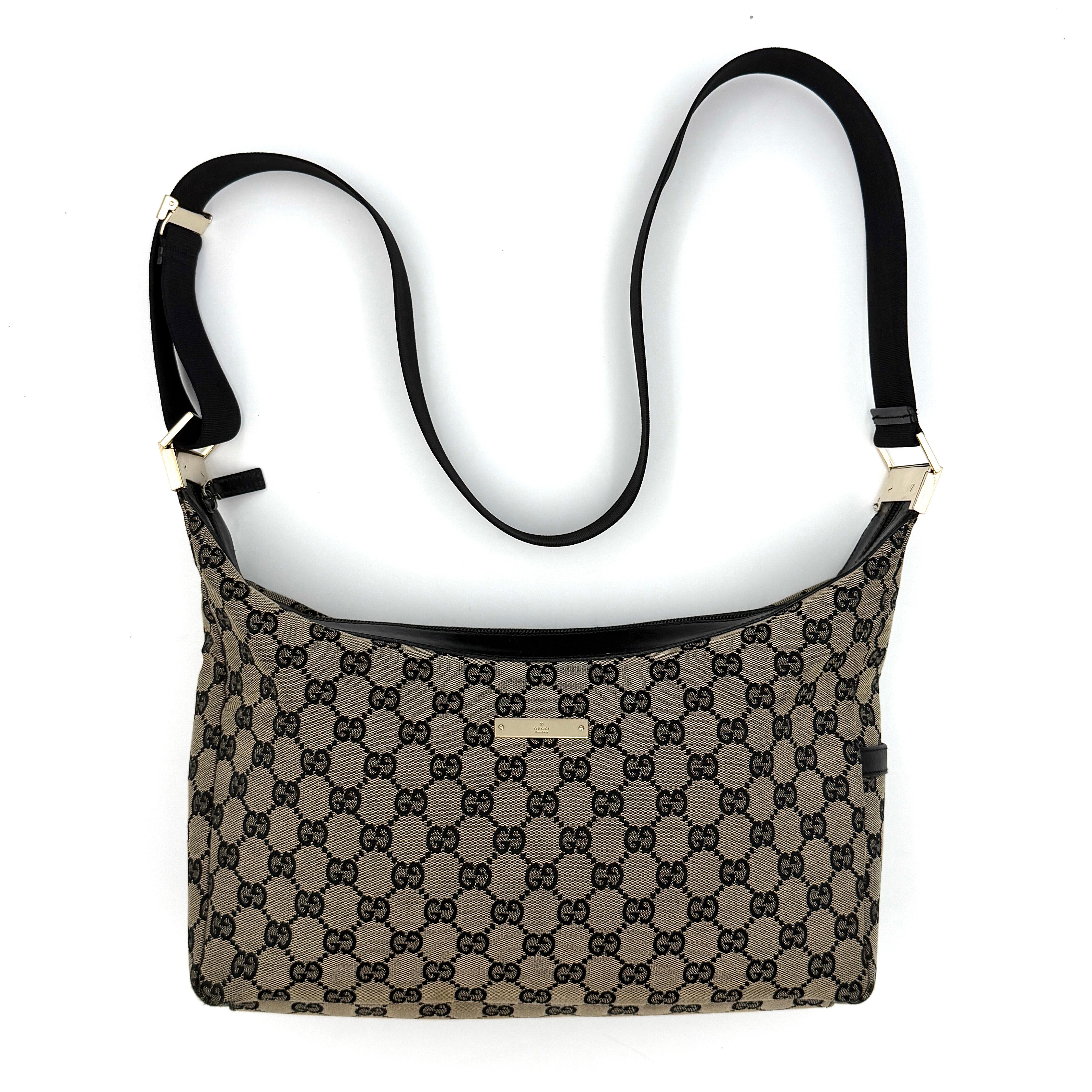 Gucci GG Monogram Crossbody Bag Grey/Black