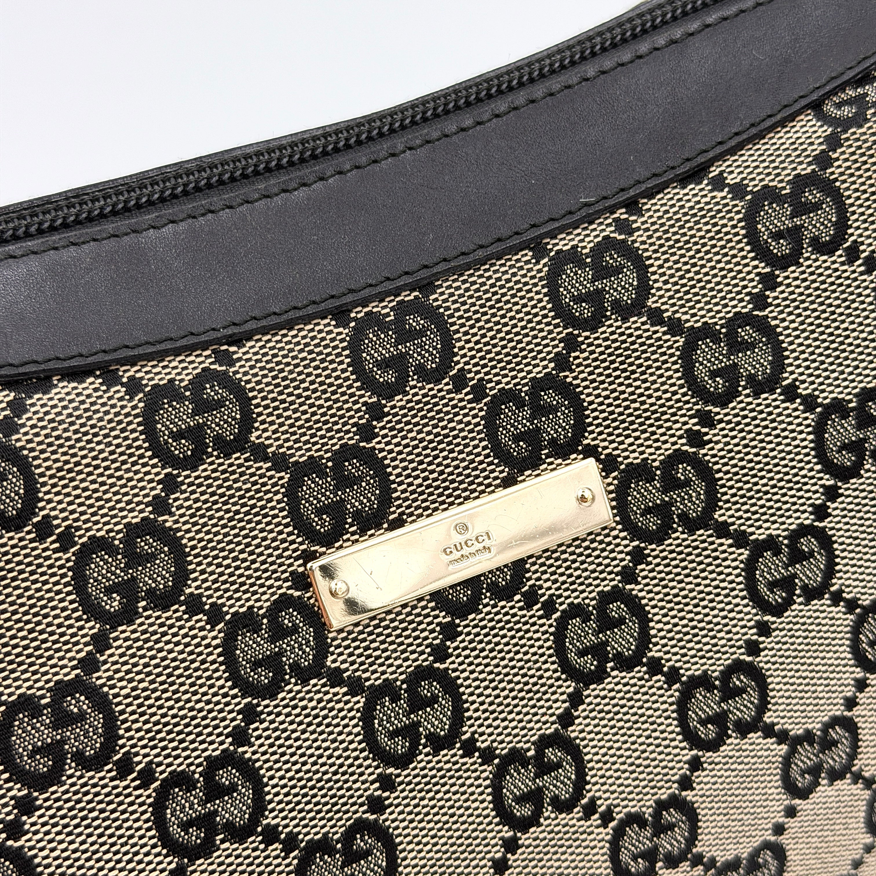Gucci GG Monogram Crossbody Bag Grey/Black