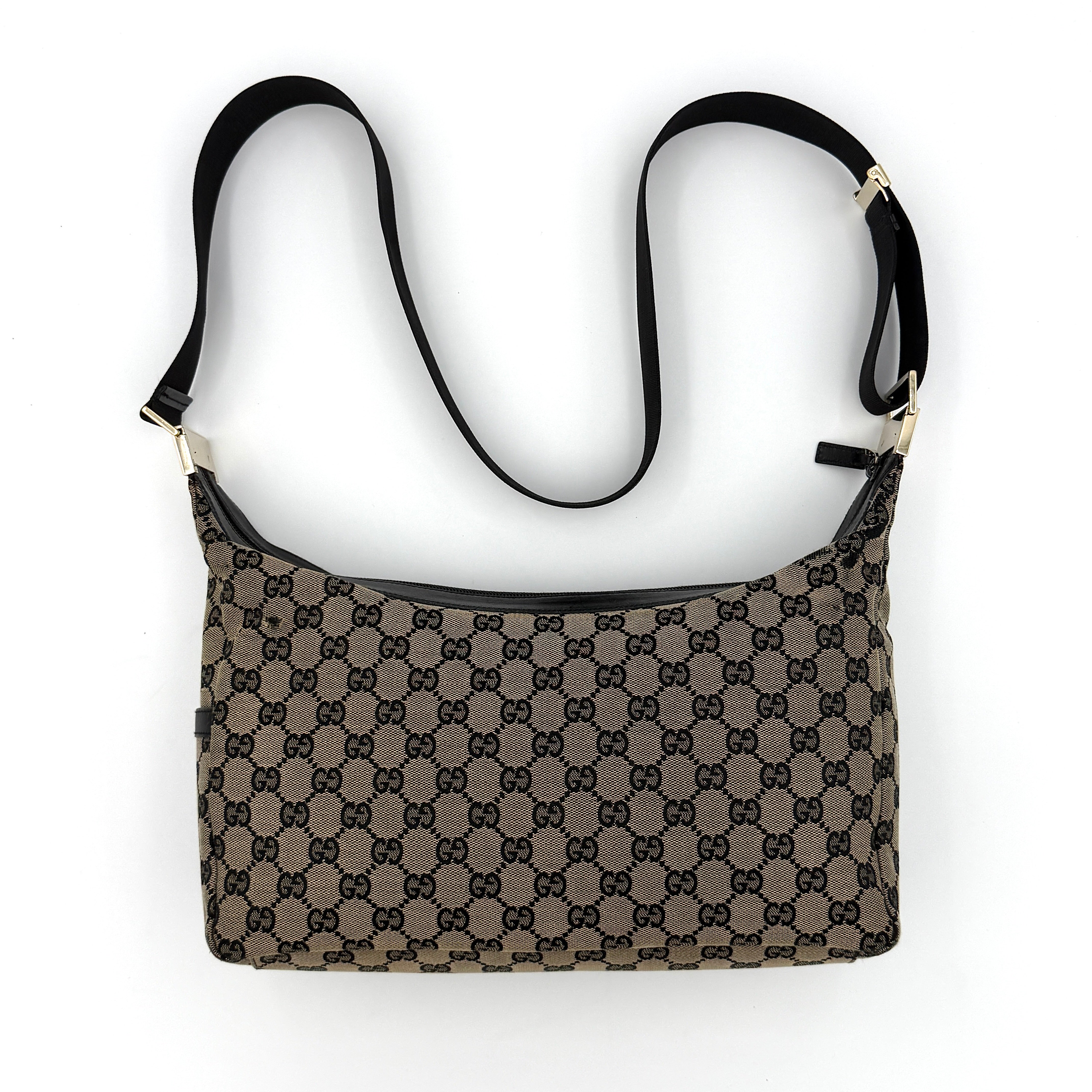 Gucci GG Monogram Crossbody Bag Grey/Black