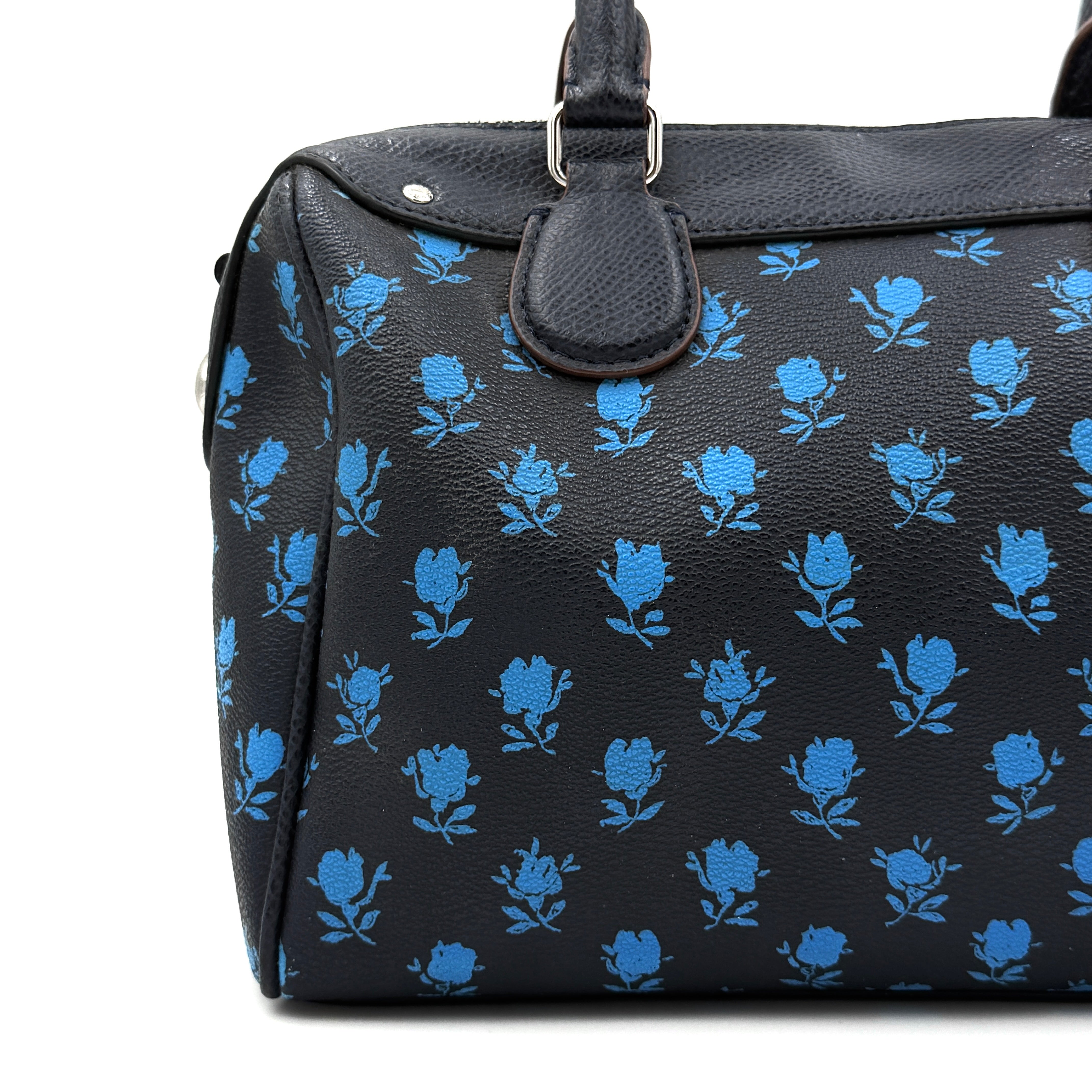 Coach 2Way Mini Bennett Badlands Floral Boston Bag Navy Blue