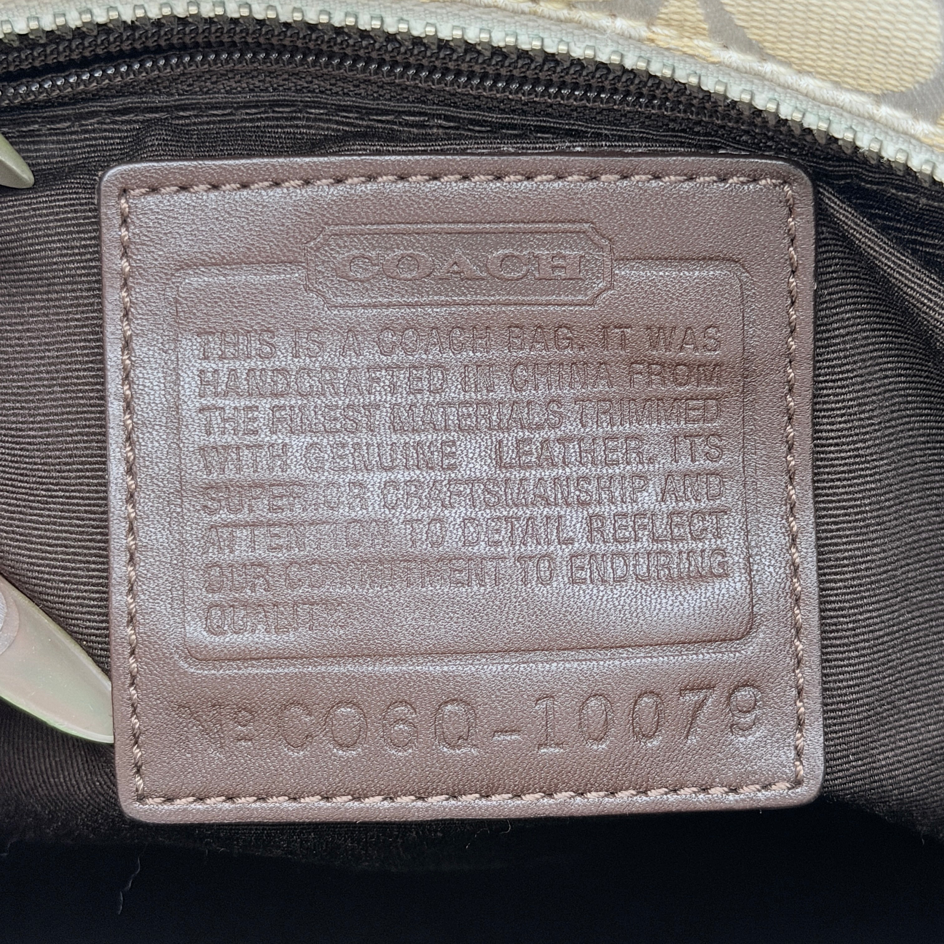 Coach Y2K Signature Soho Tote Bag Cream/Brown