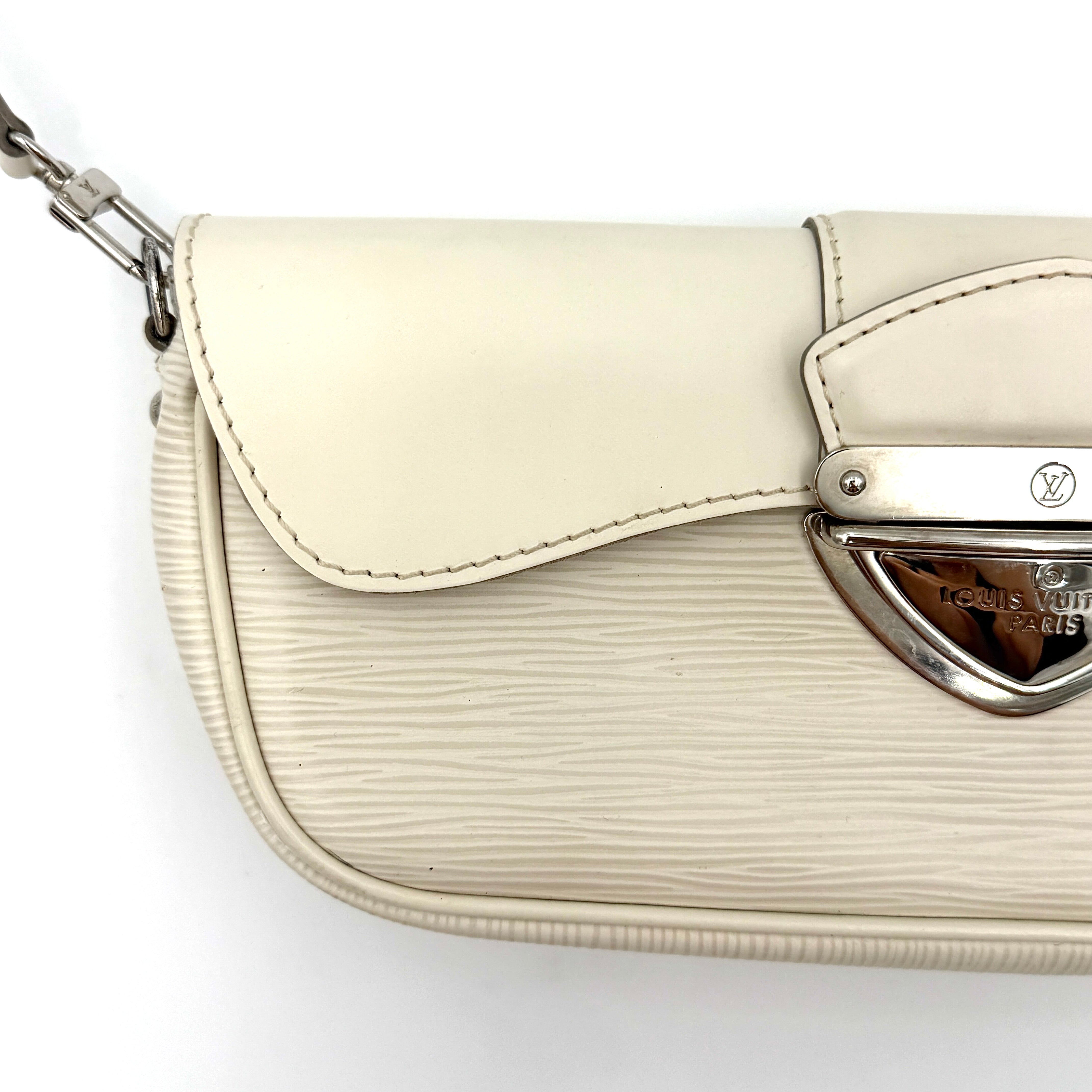 Louis Vuitton Montaigne Epi Pochette Bag Ivory