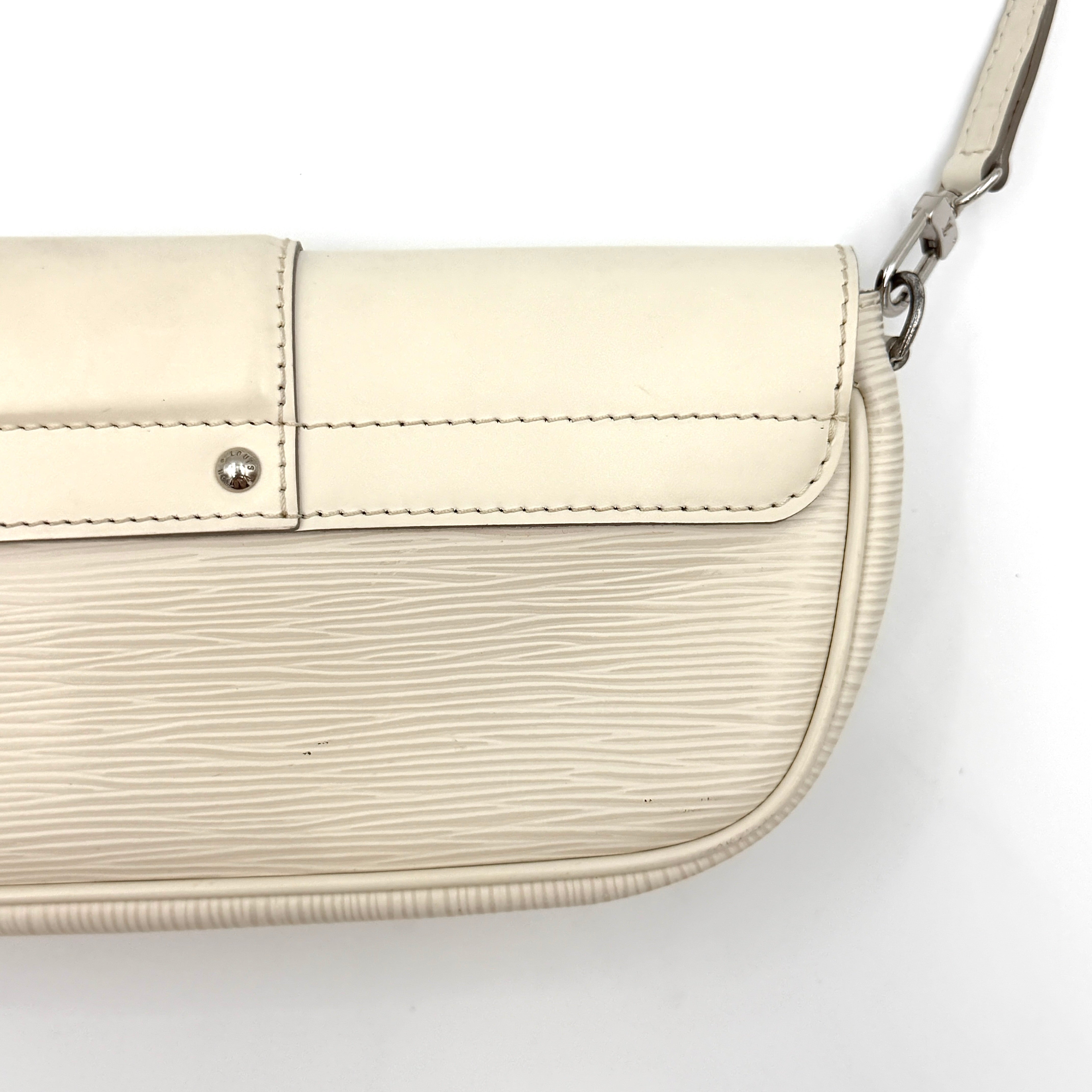 Louis Vuitton Montaigne Epi Pochette Bag Ivory