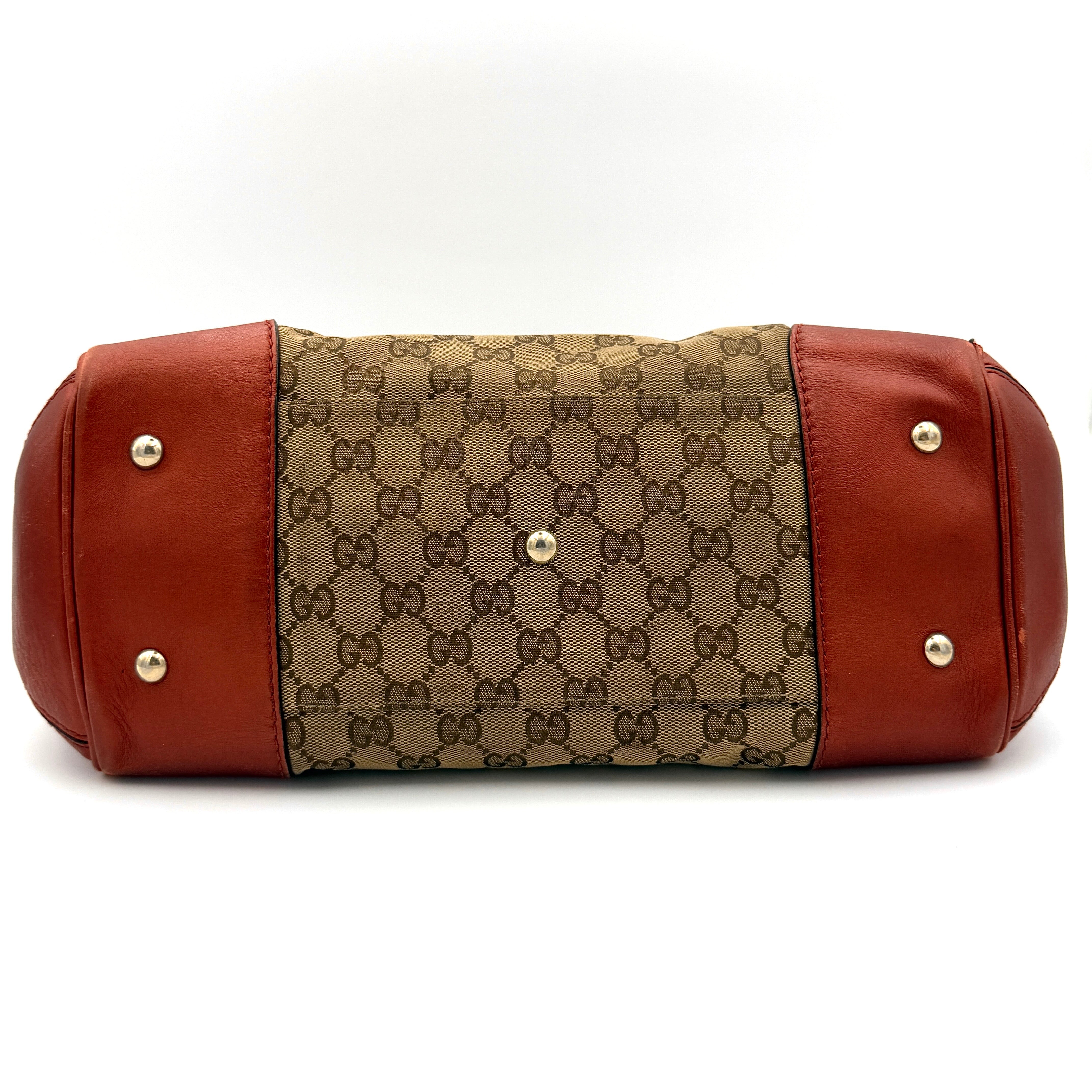Gucci GG Monogram Mayfair Shoulder Bag Orange/Beige