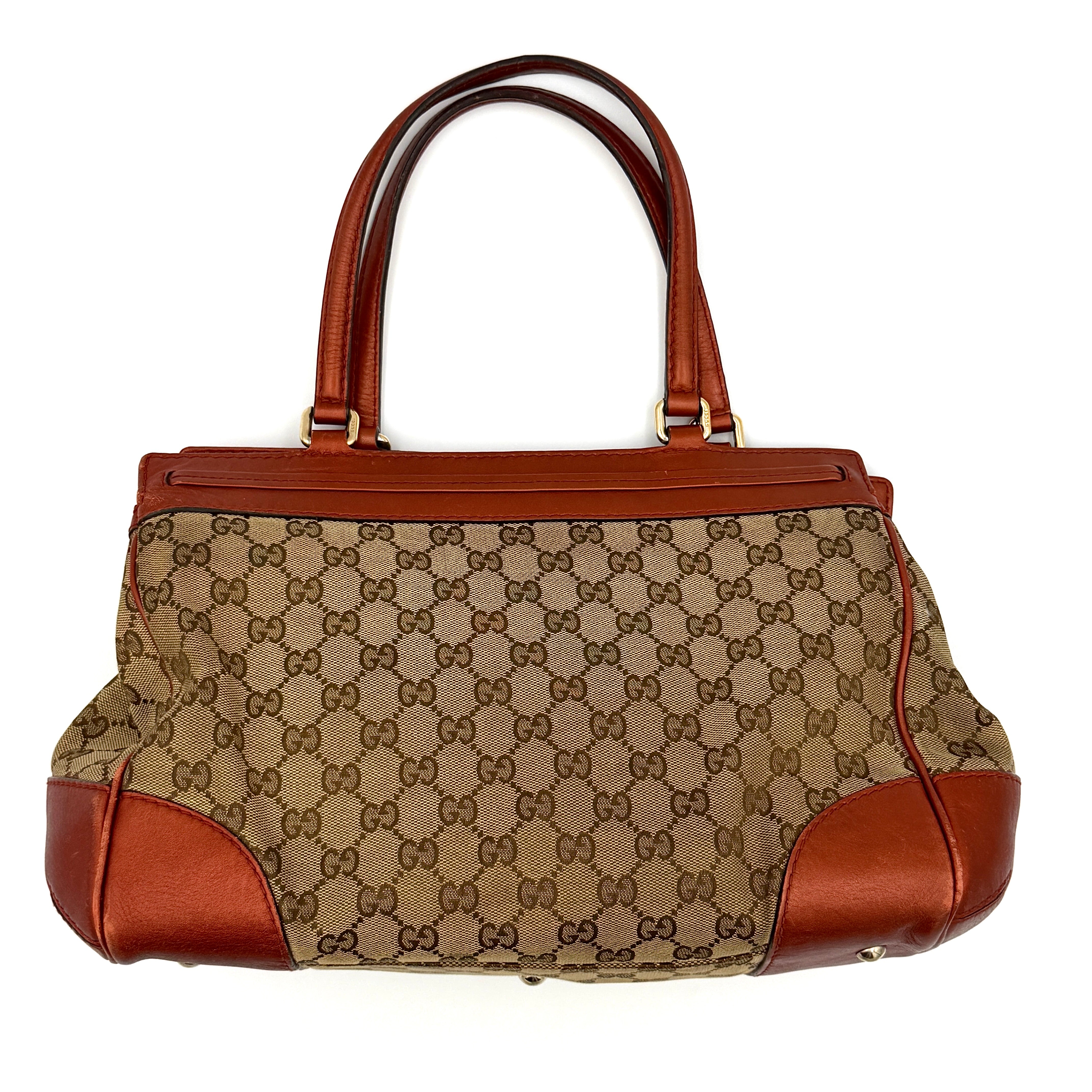 Gucci GG Monogram Mayfair Shoulder Bag Orange/Beige