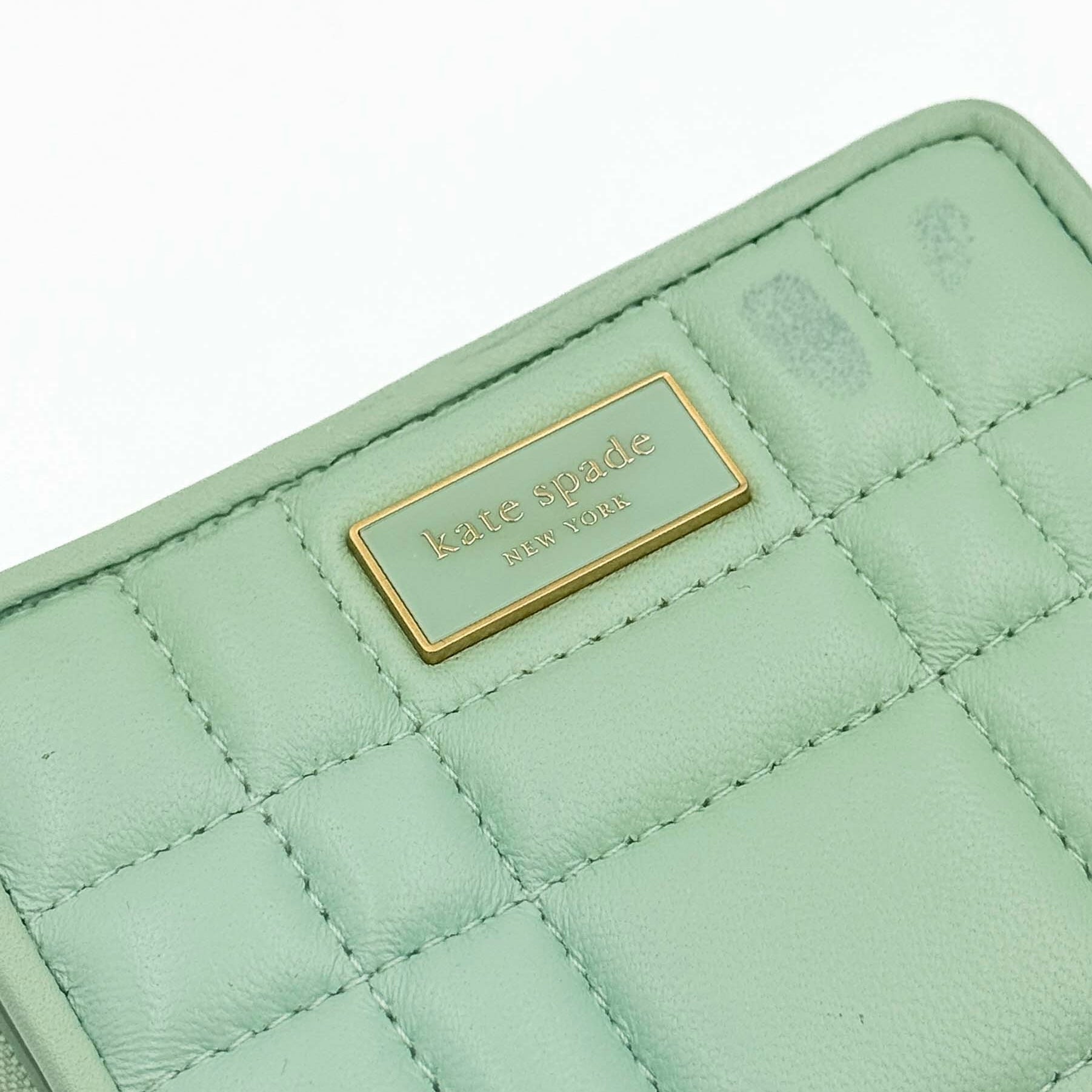 Kate Spade Evelyn Quilted Small Wallet Mint Green