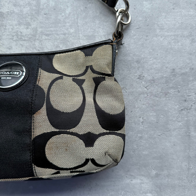 Coach 2Way Signature Stripe ShoulderBag Grey/Black