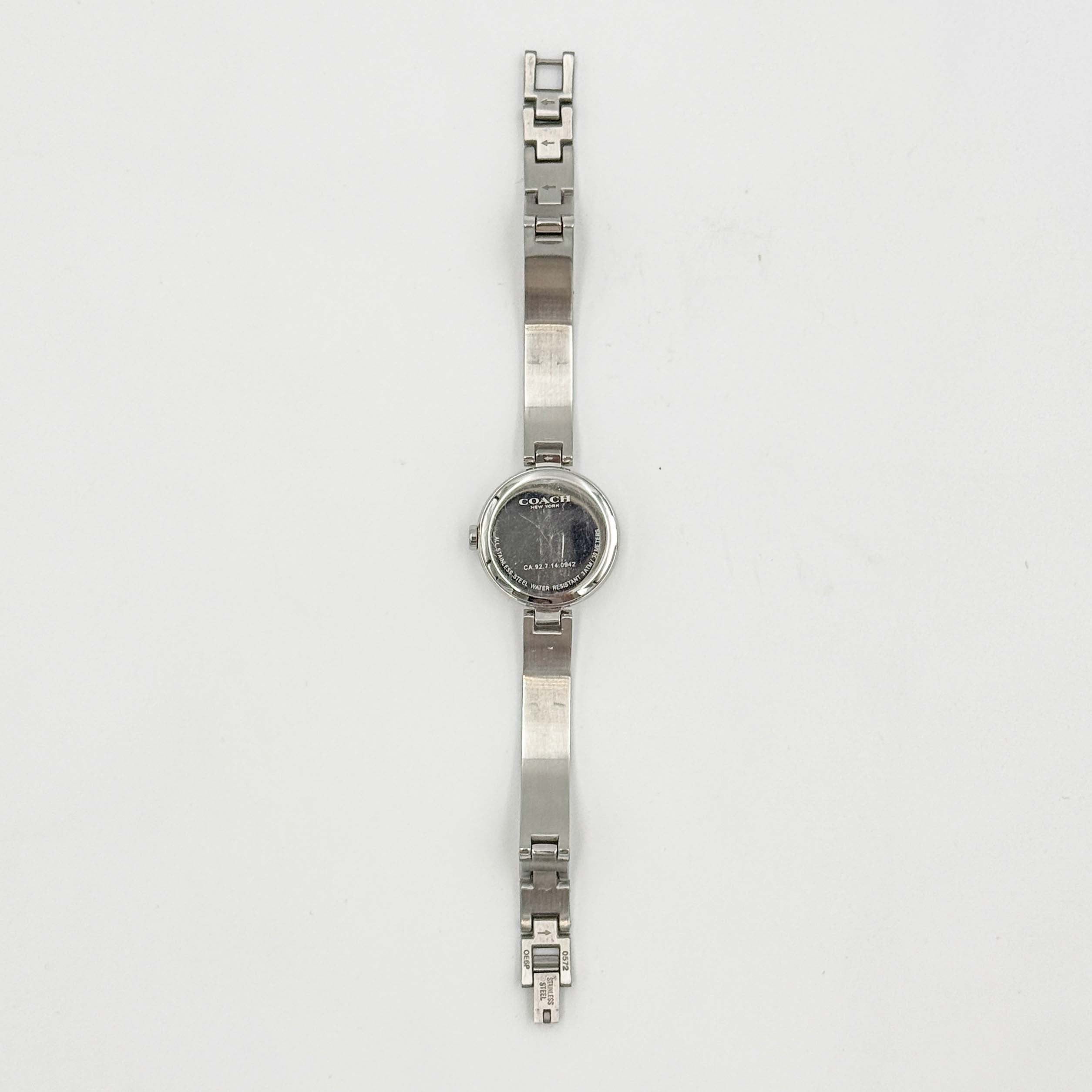 Coach Avery Stainless Steel Bangle Watch Silver