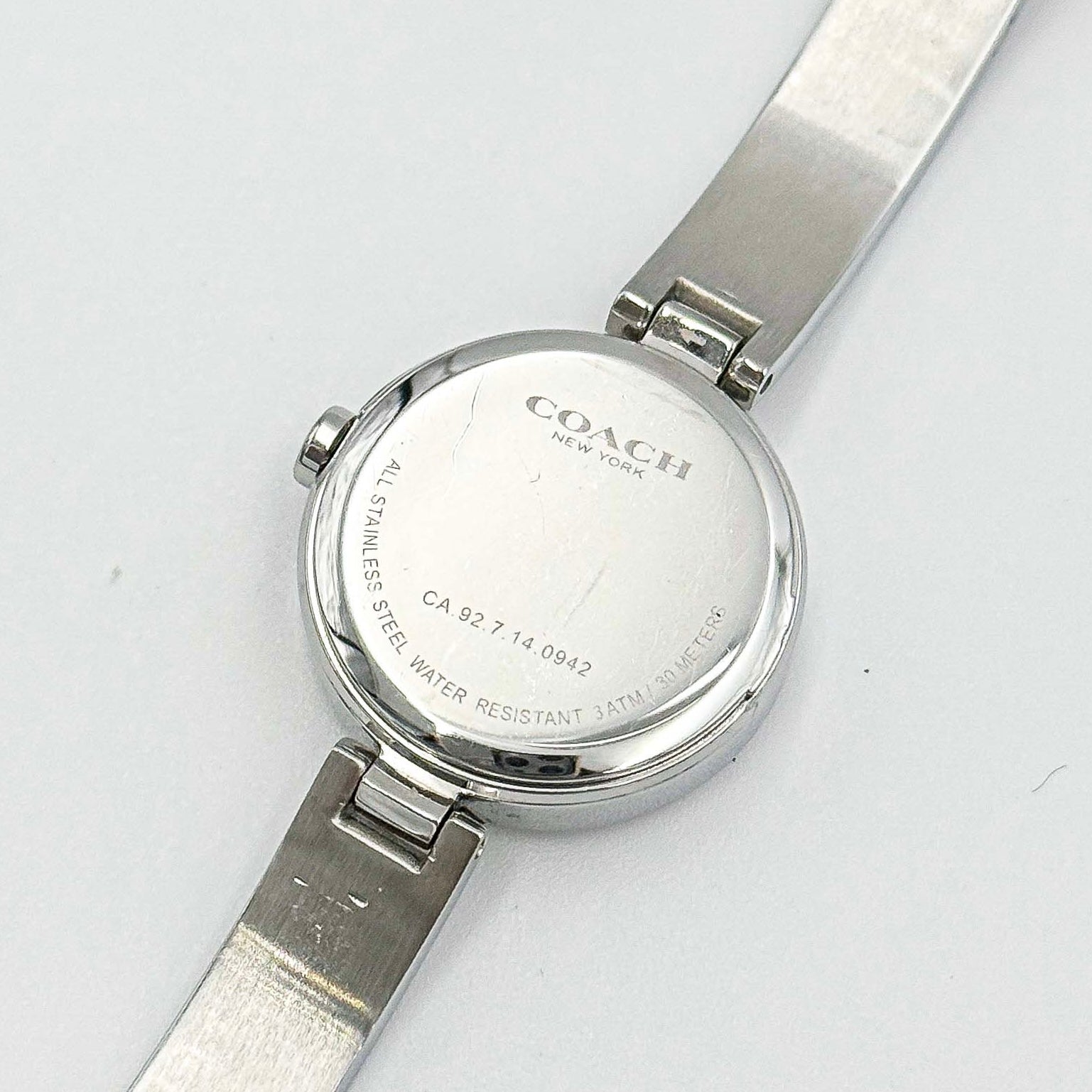 Coach Avery Stainless Steel Bangle Watch Silver