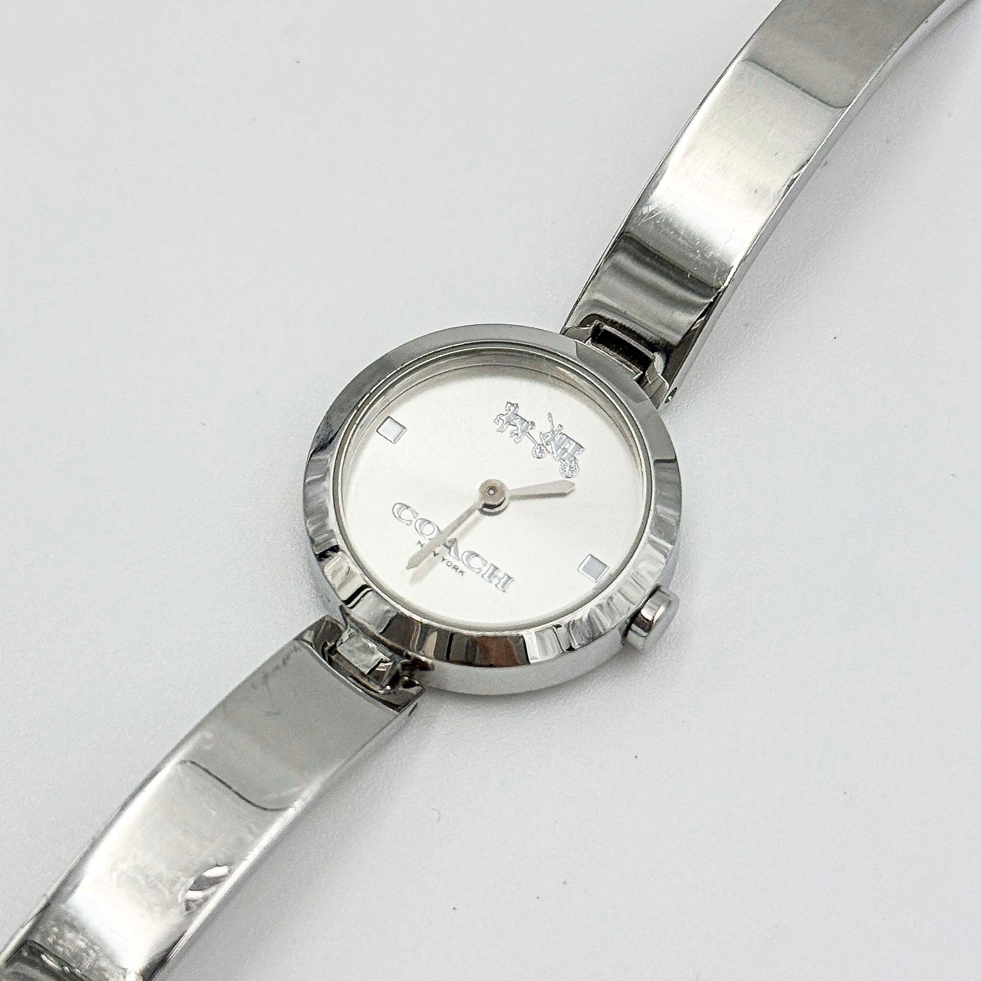 Coach Avery Stainless Steel Bangle Watch Silver