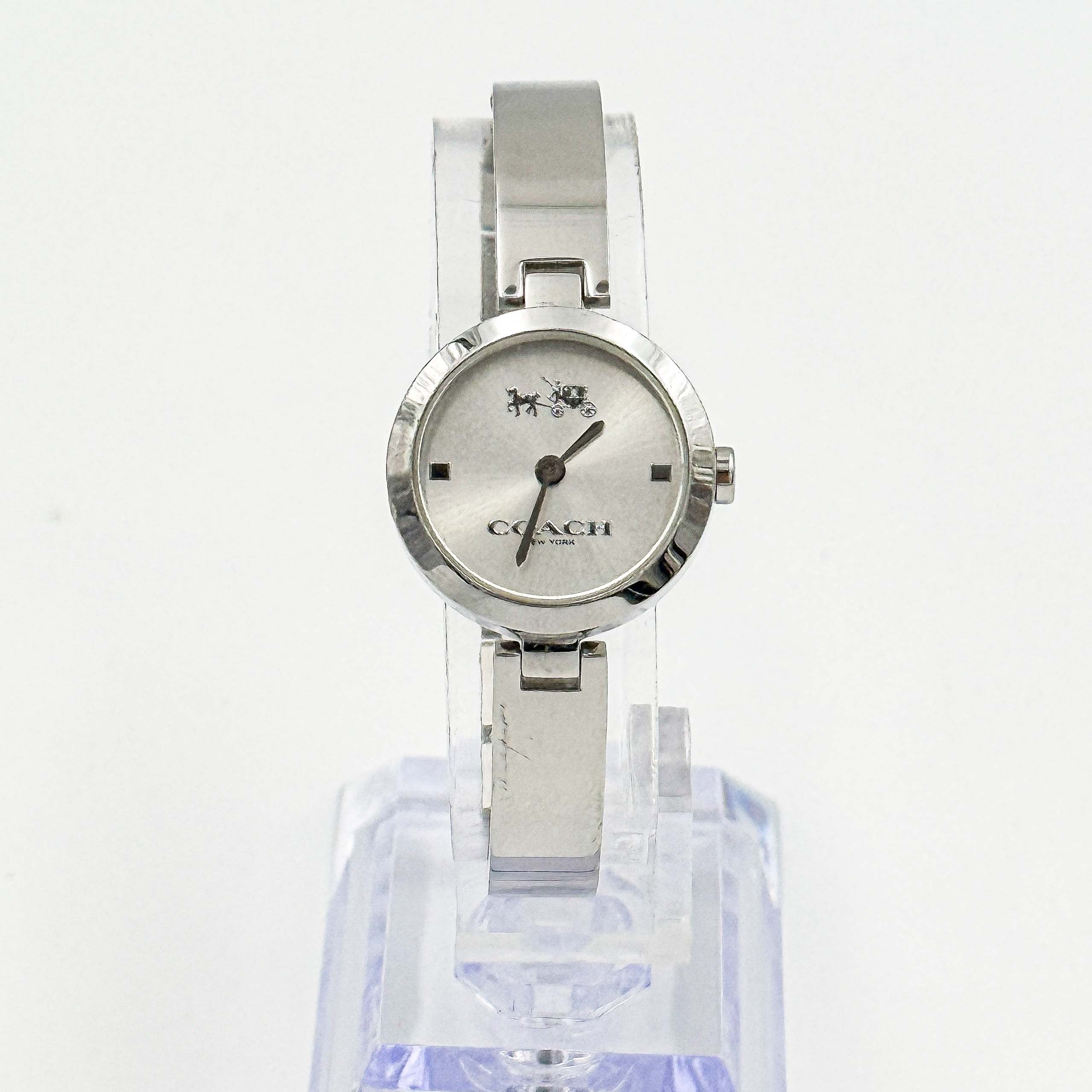 Coach Avery Stainless Steel Bangle Watch Silver