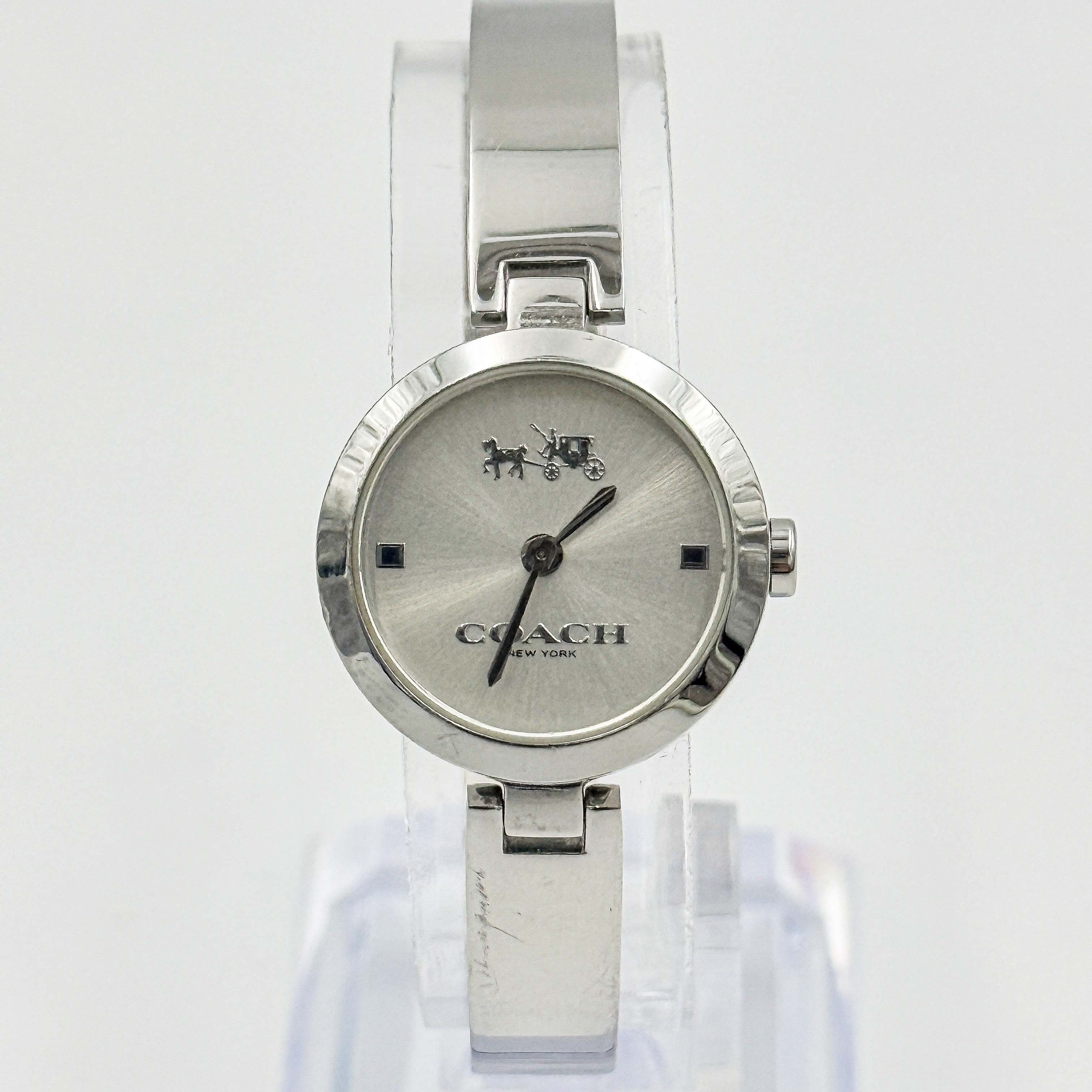 Coach Avery Stainless Steel Bangle Watch Silver