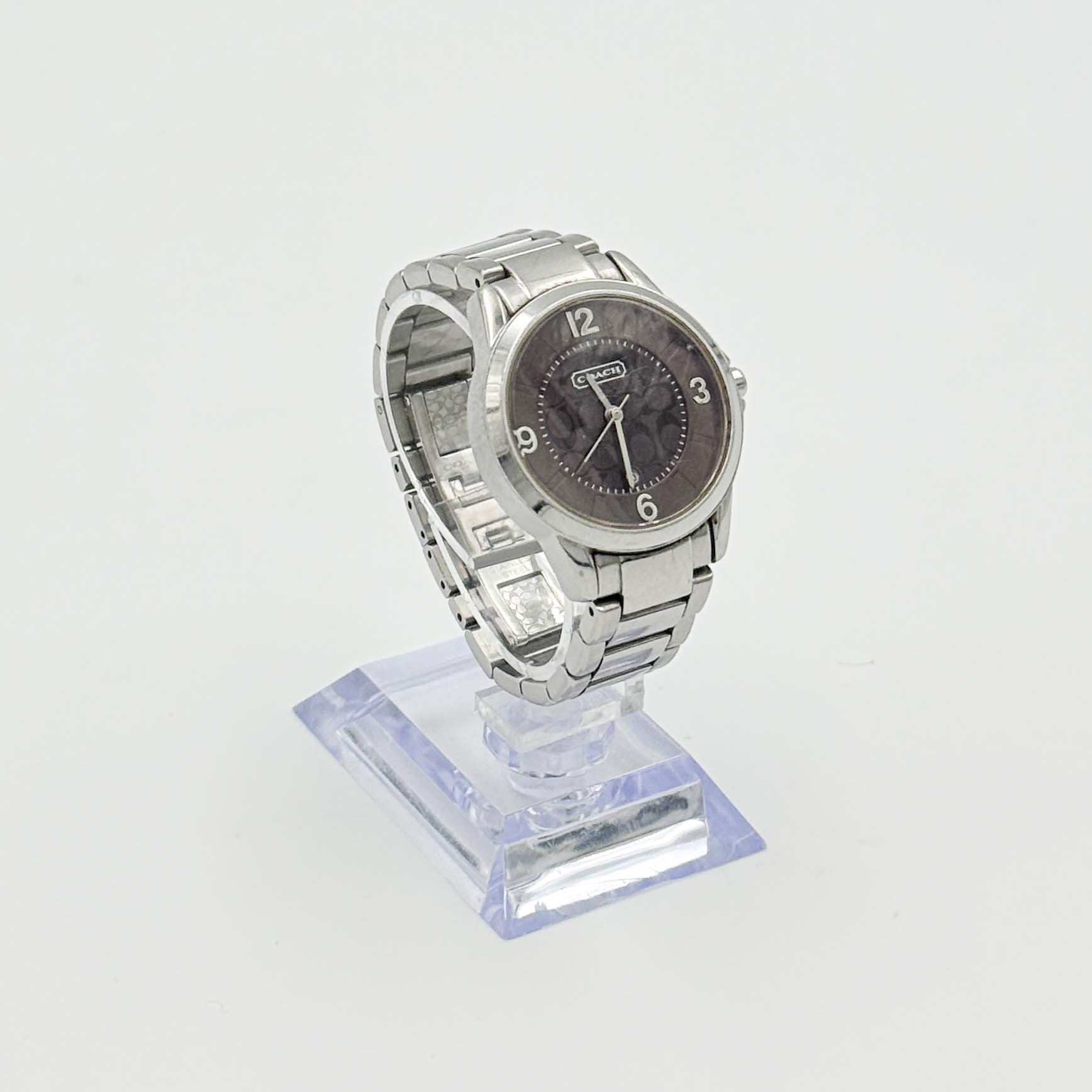 Coach Brown Dial Stainless Steel Watch Silver
