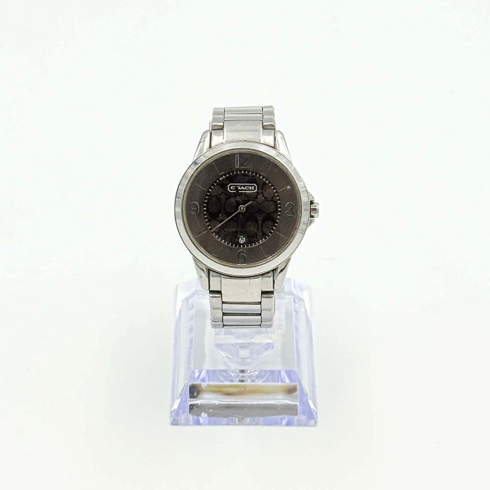 Coach Brown Dial Stainless Steel Watch Silver