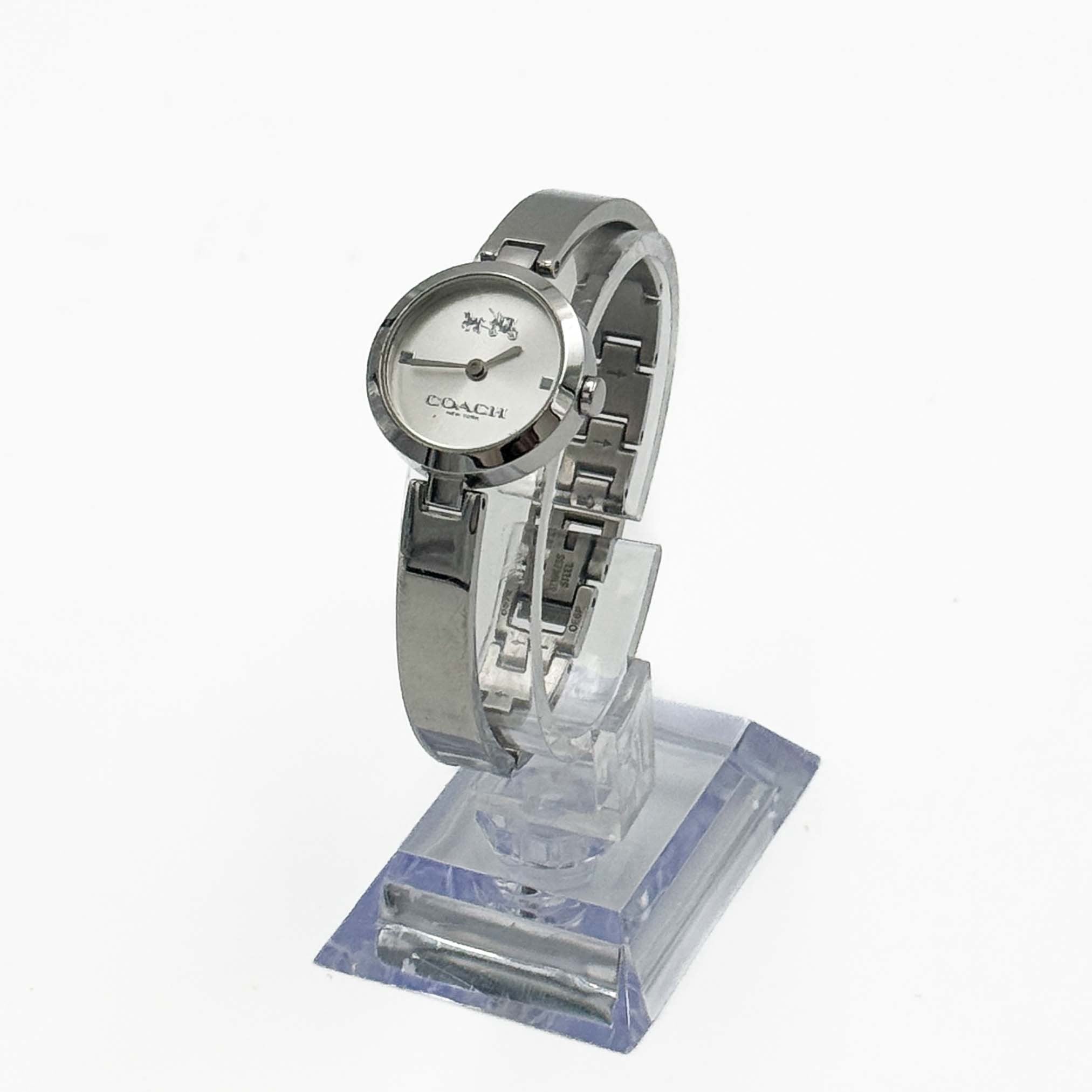 Coach Avery Stainless Steel Bangle Watch Silver