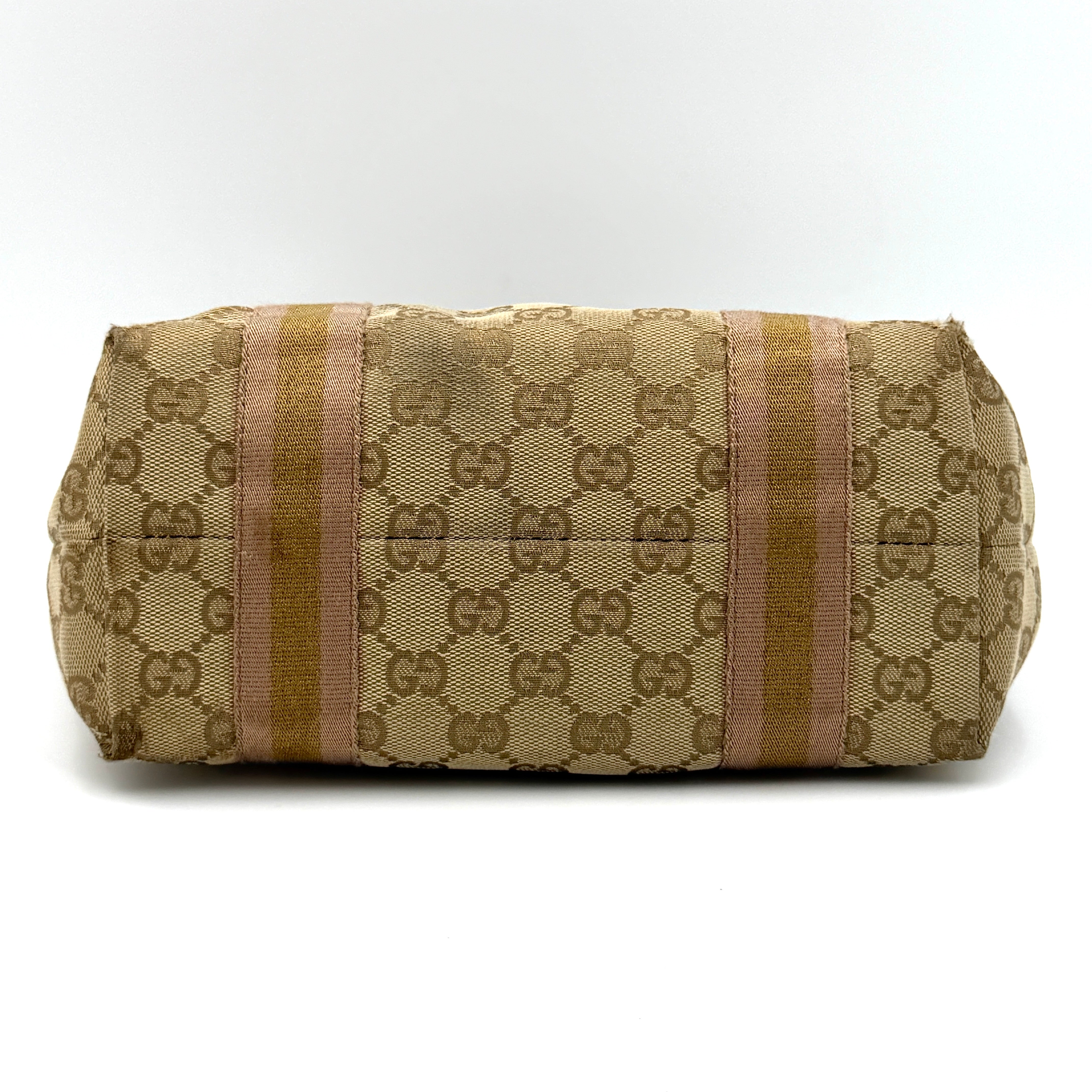 Gucci GG Canvas Mini Jolicoeur Shoulder Bag Beige/Gold