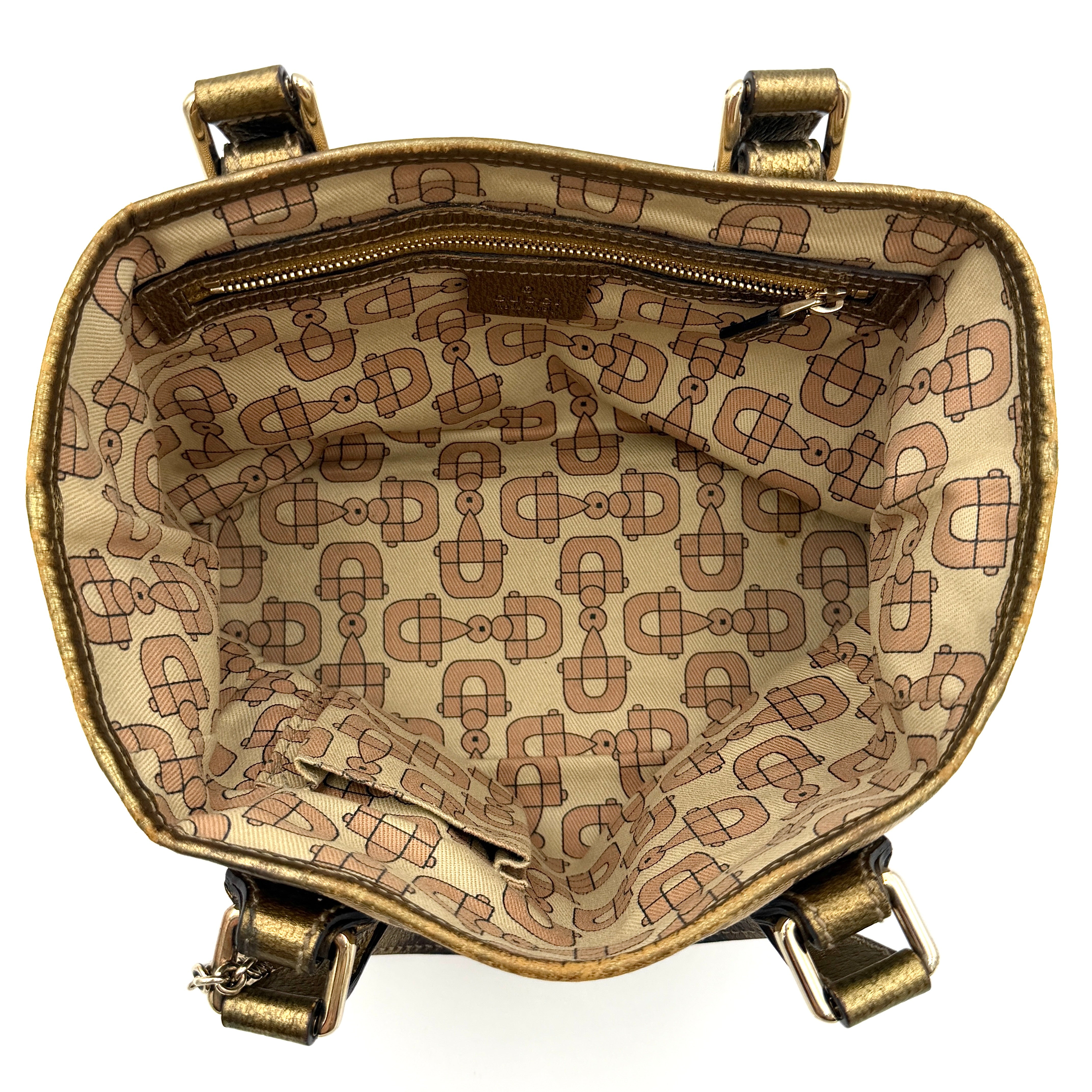 Gucci GG Canvas Mini Jolicoeur Shoulder Bag Beige/Gold