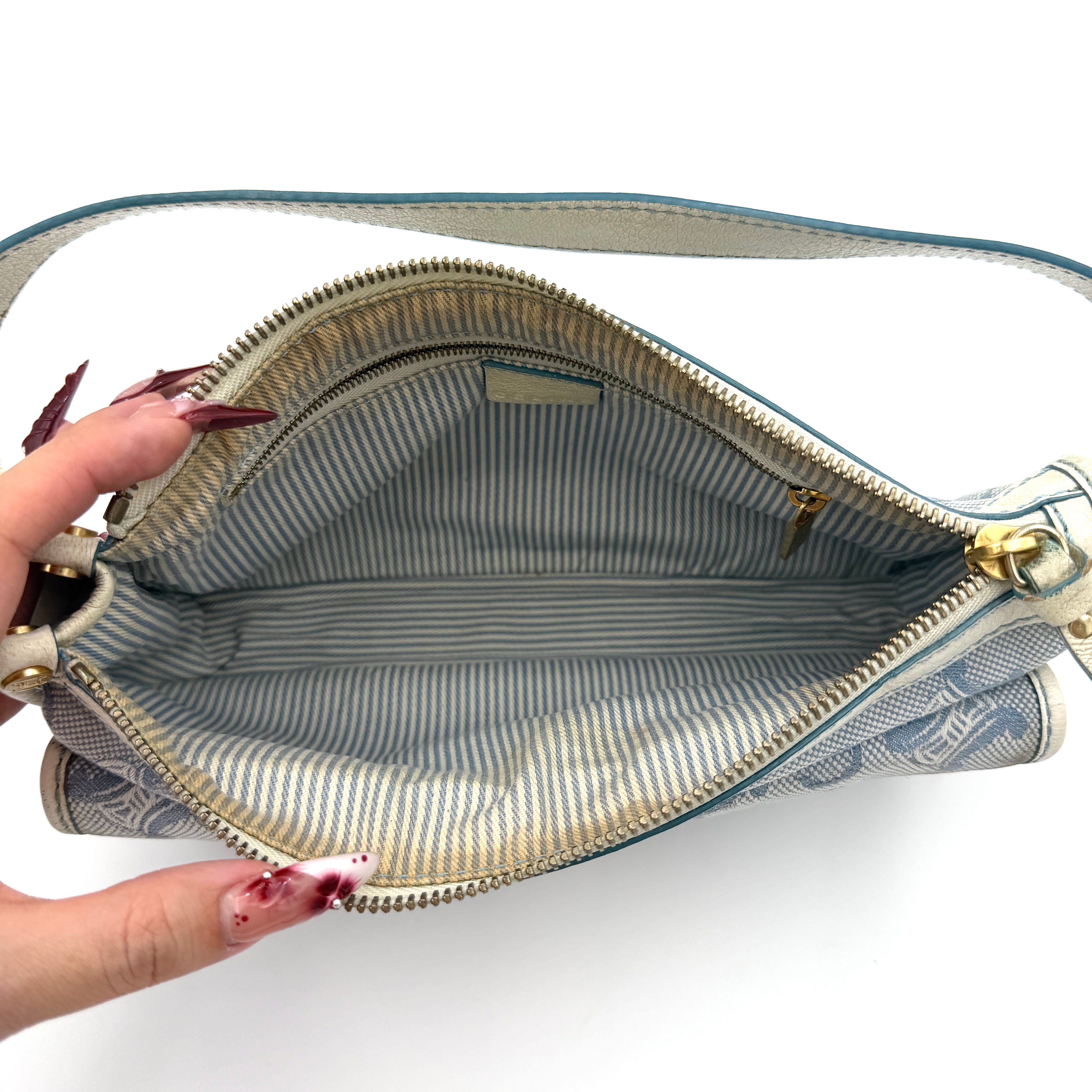 Celine Macadam Shoulder Bag Blue