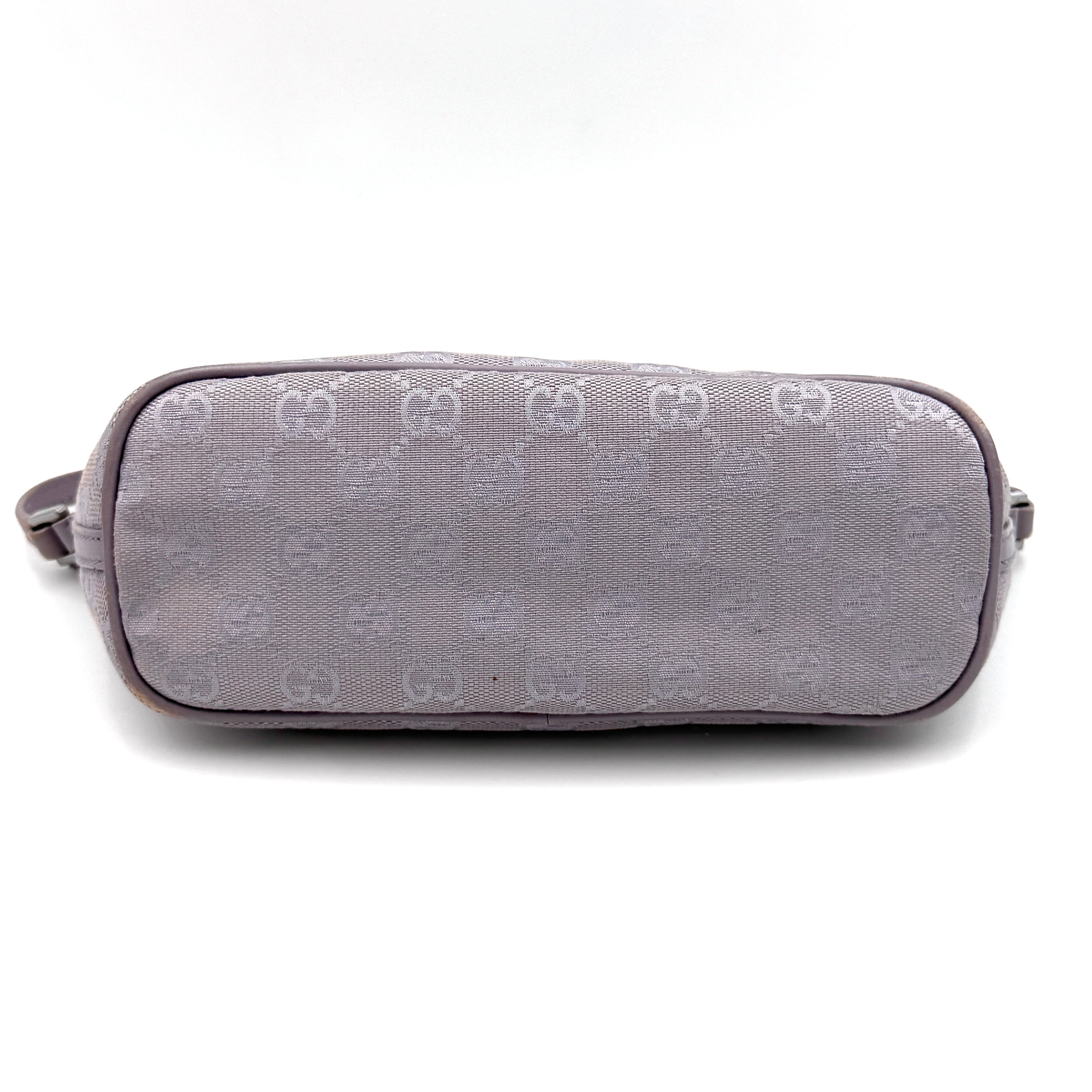 Gucci GG Monogram Pochette Boat Shoulder Bag Purple