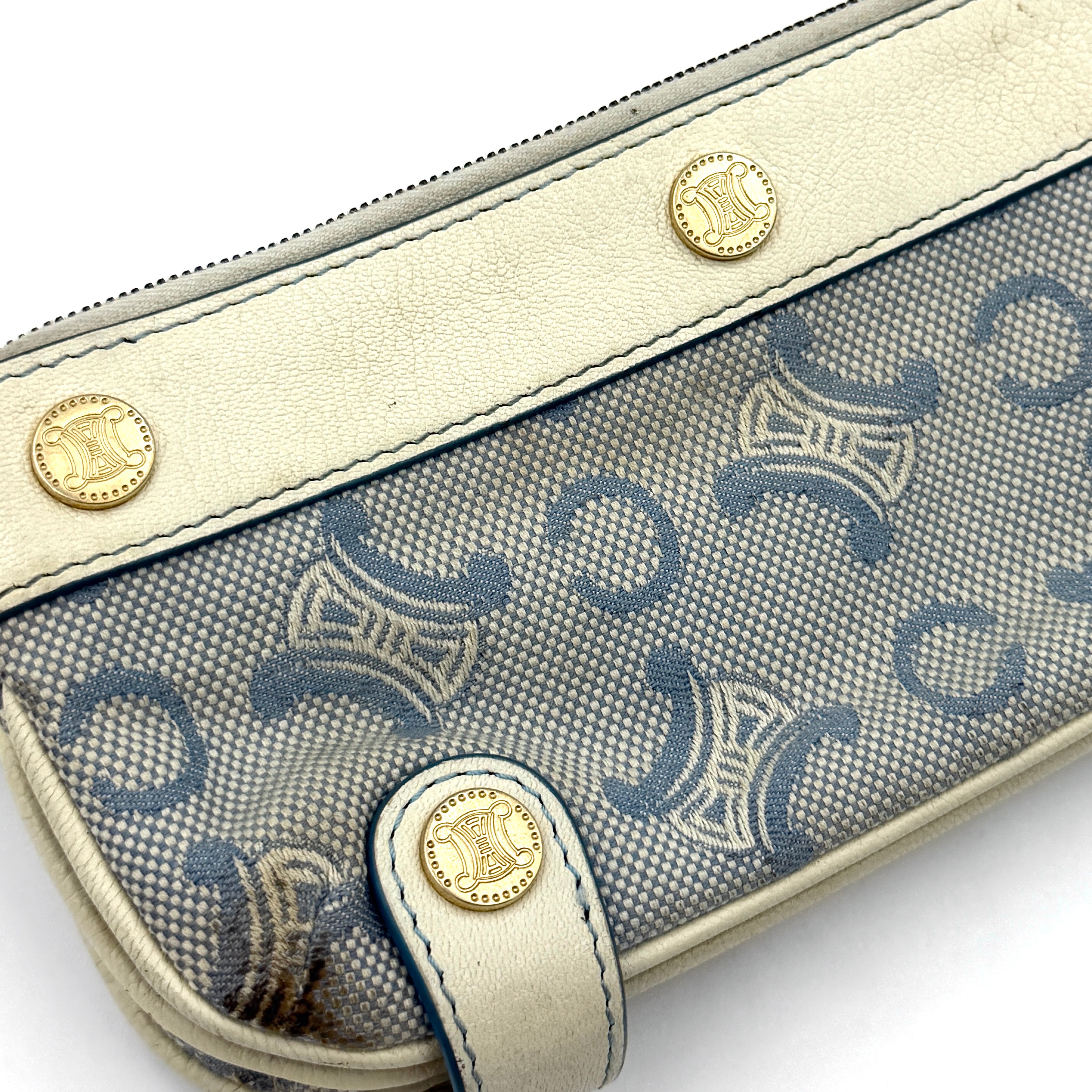 Celine Macadam Boat Shoulder Bag Blue