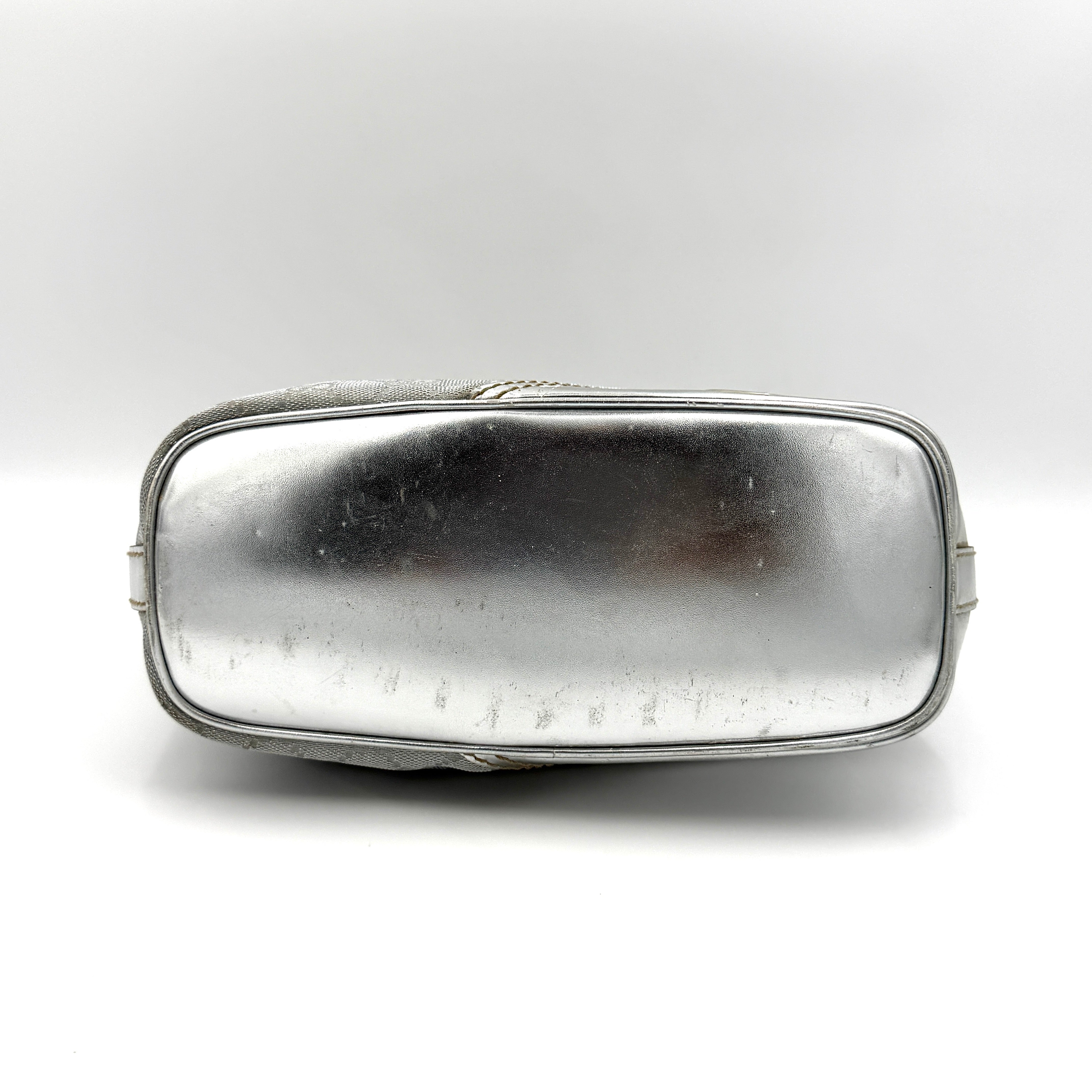 Gucci GG Monogram Britt Hobo Shoulder Bag Silver