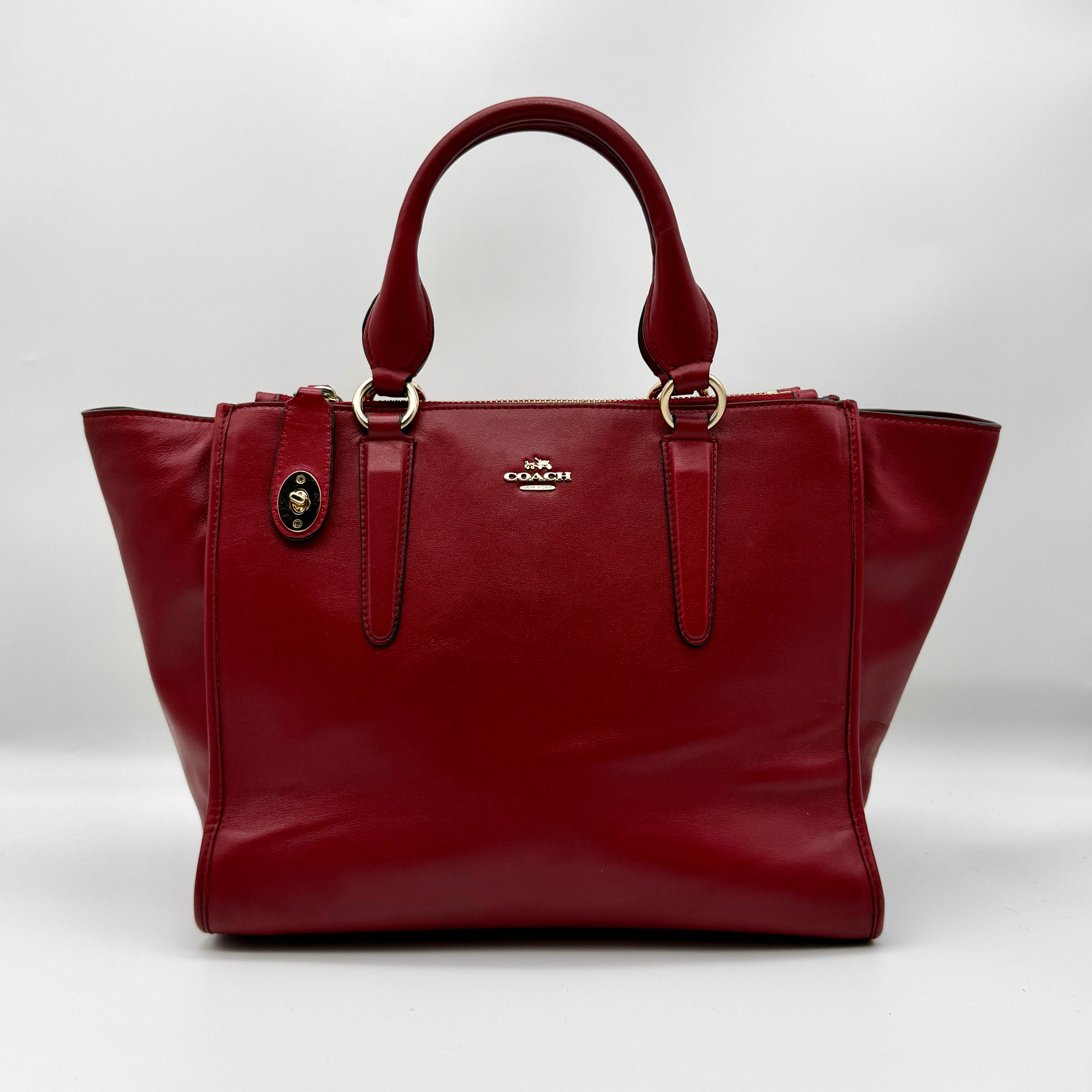 Coach 2Way Crosby Carryall Handbag Red