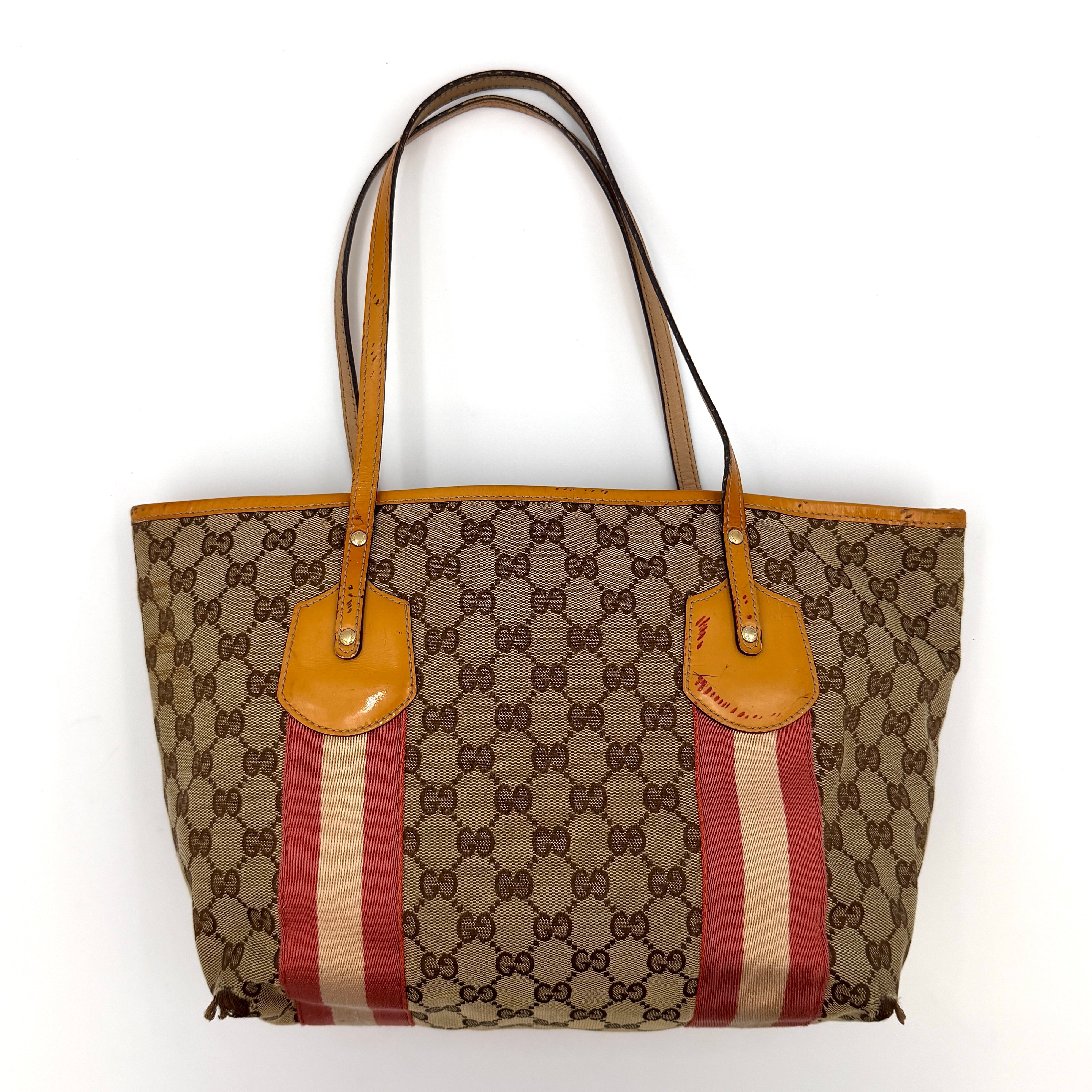 Gucci GG Monogram Jolie Shoulder Bag Beige/Red