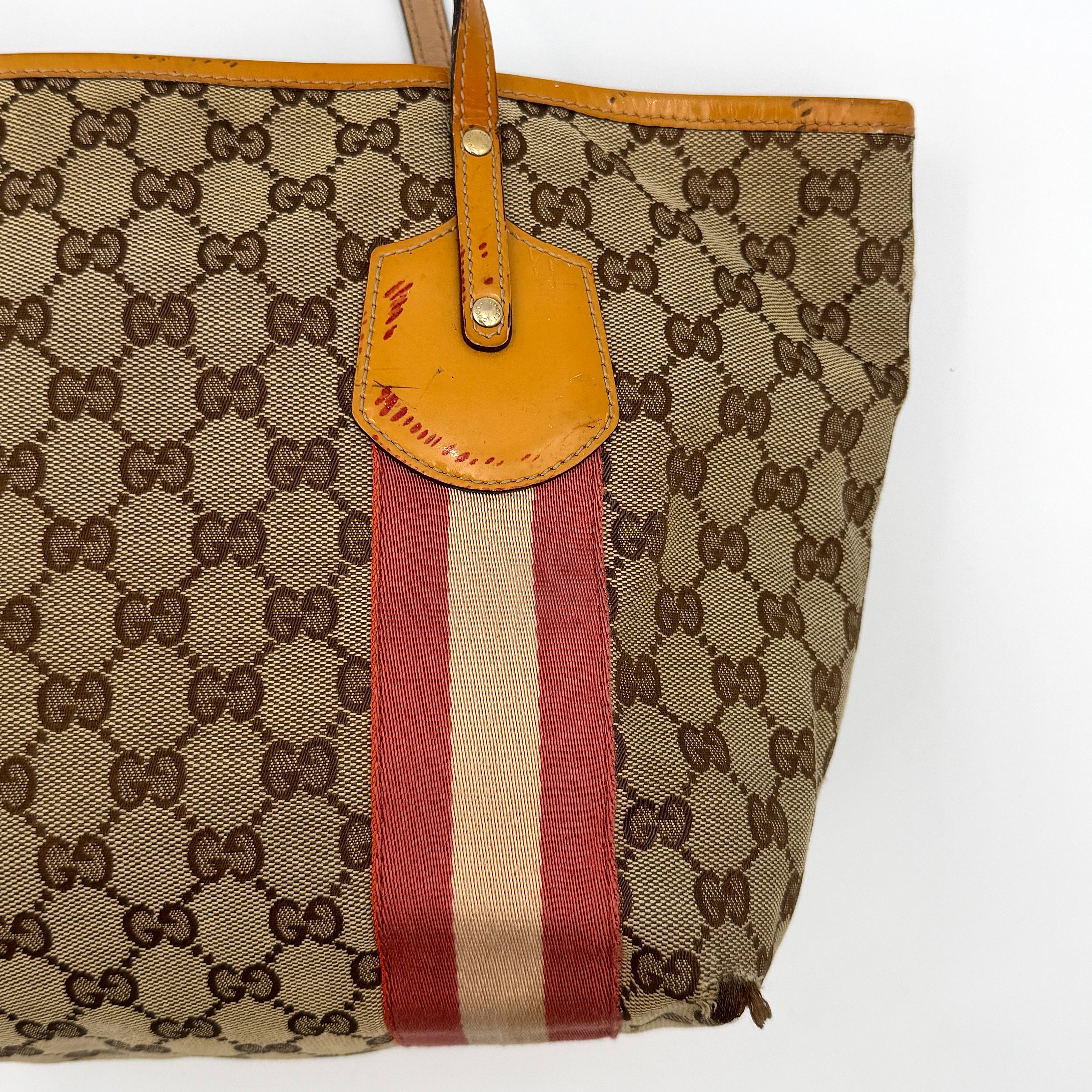 Gucci GG Monogram Jolie Shoulder Bag Beige/Red