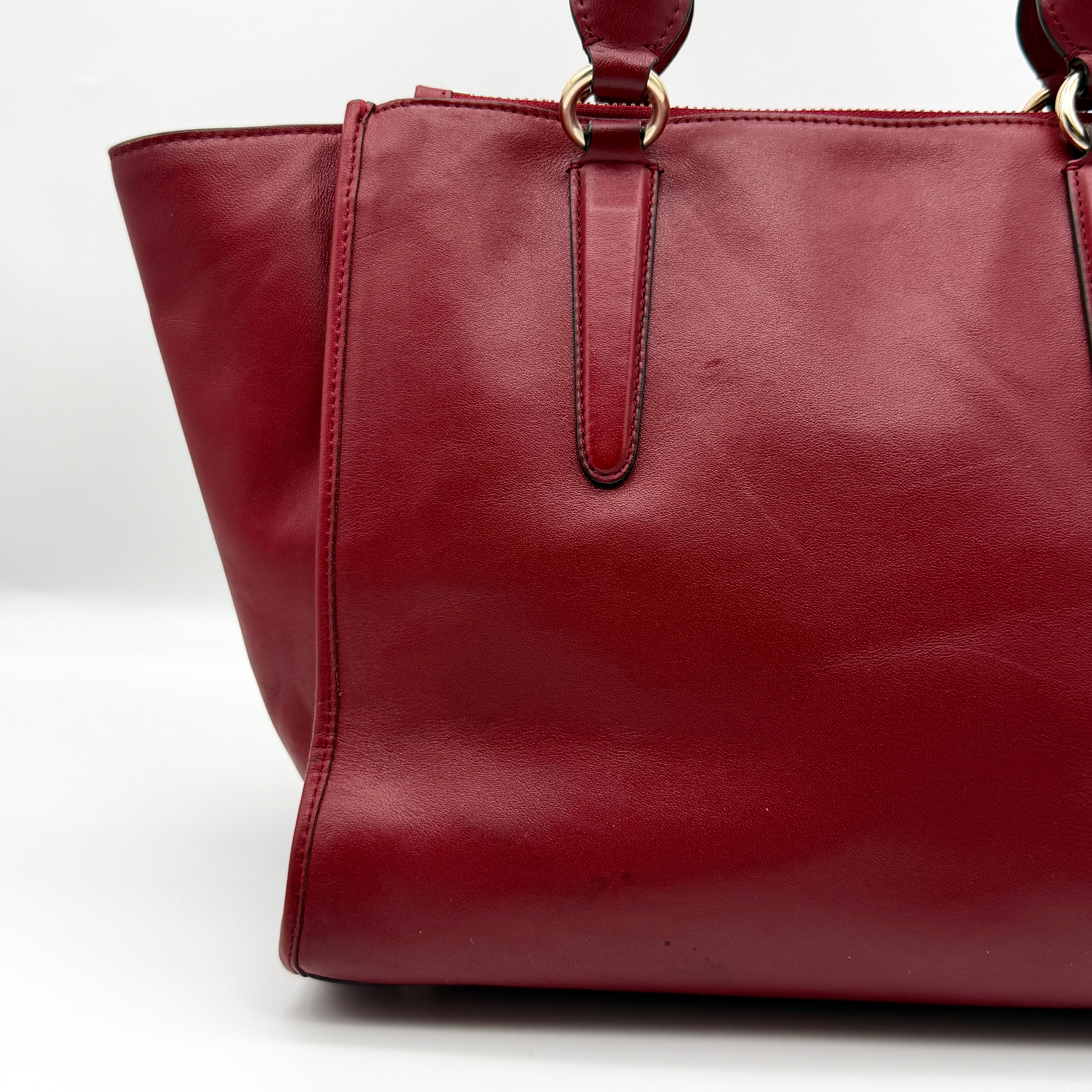 Coach 2Way Crosby Carryall Handbag Red