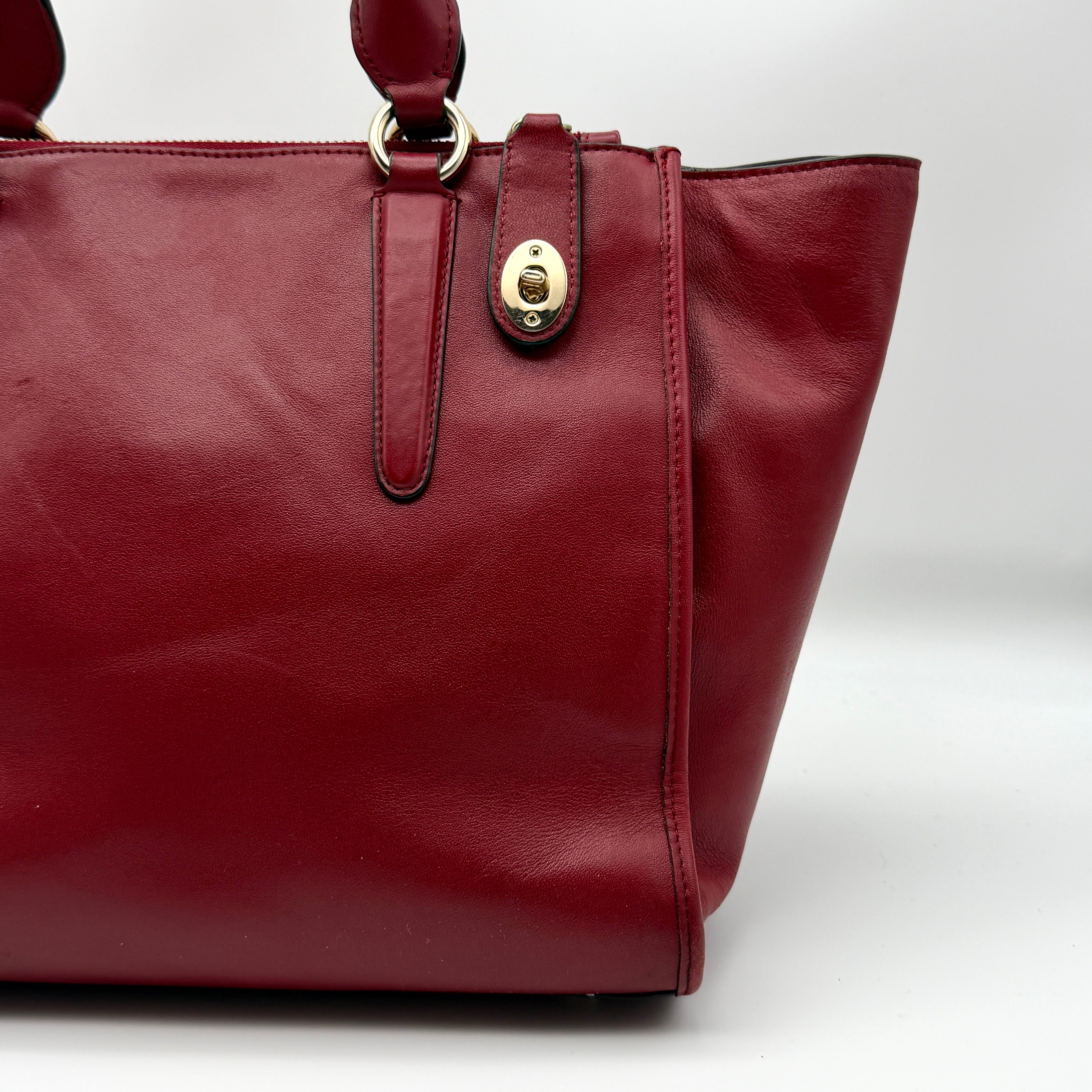 Coach 2Way Crosby Carryall Handbag Red