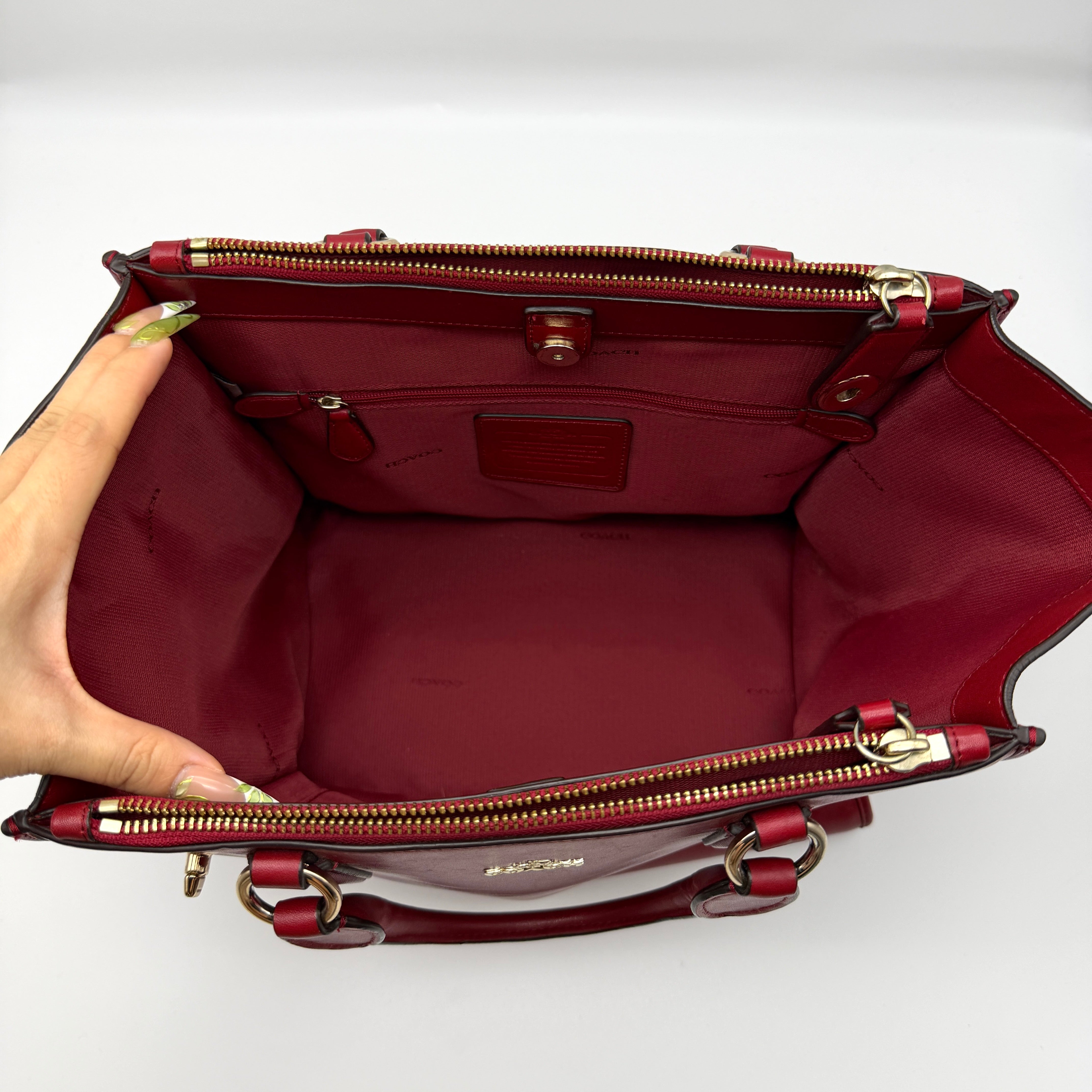 Coach 2Way Crosby Carryall Handbag Red