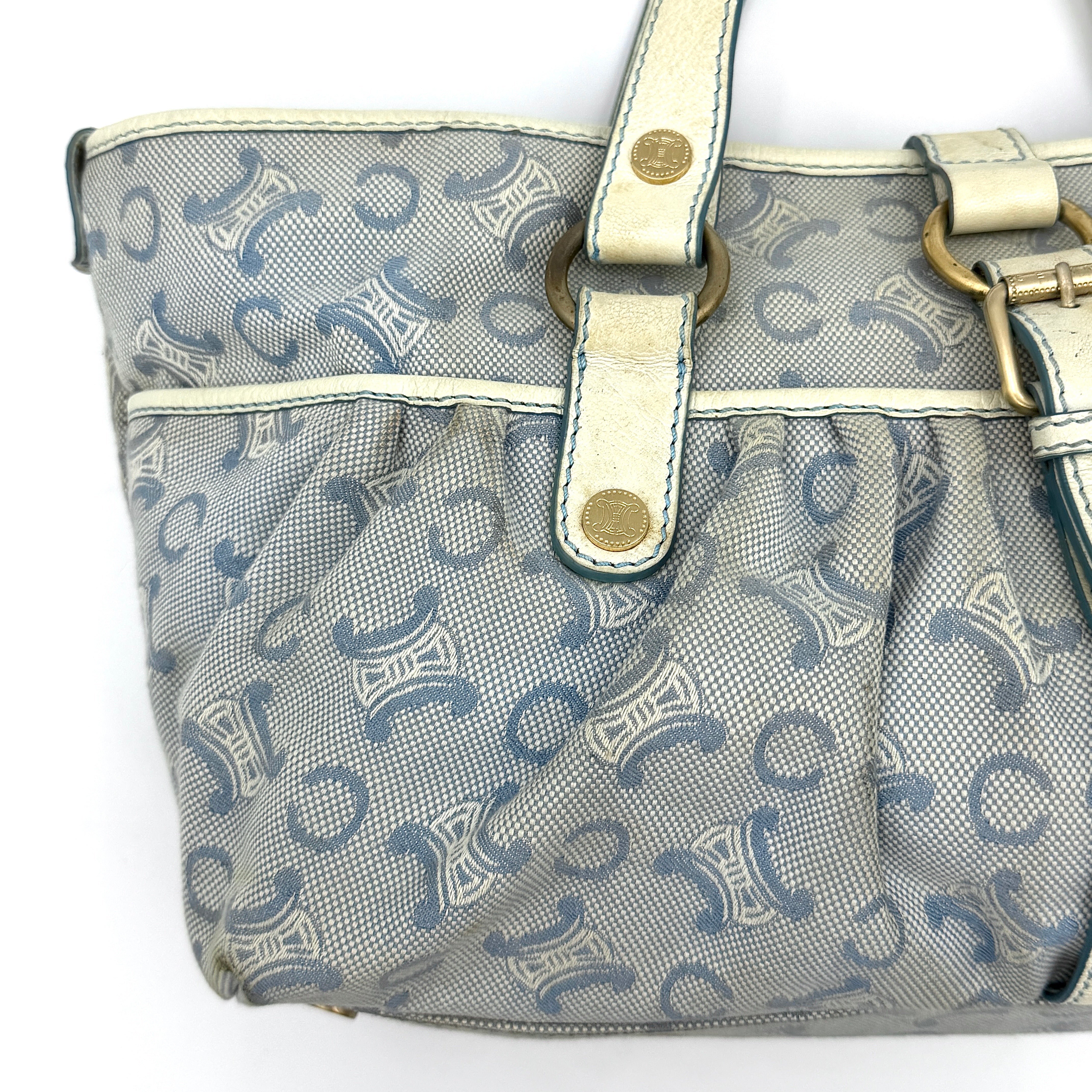 Celine Macadam Shoulder Bag Blue