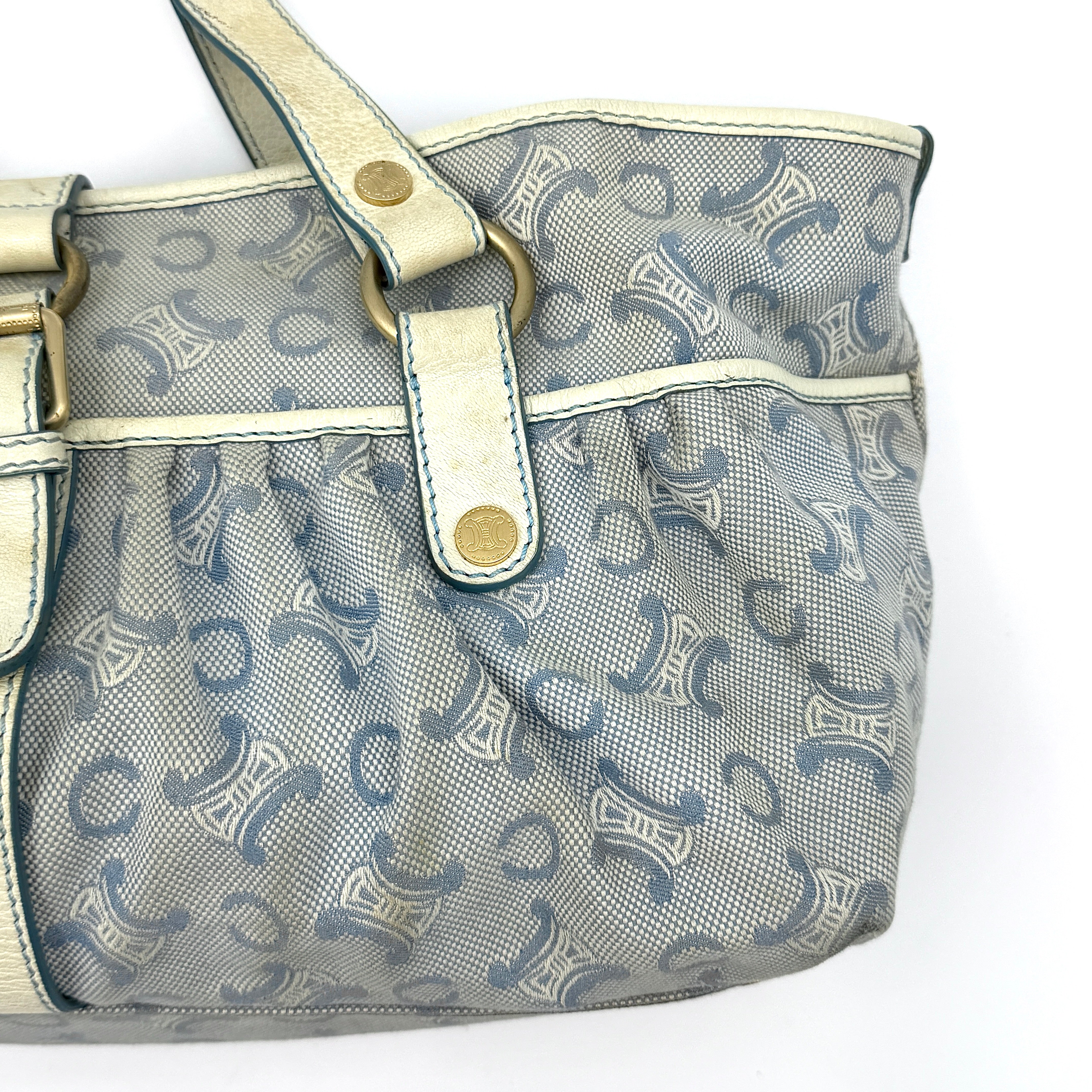 Celine Macadam Shoulder Bag Blue